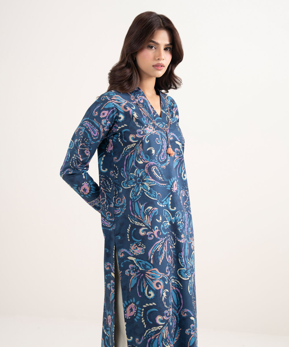 Women's Unstitched Lawn Multi Printed Shirt