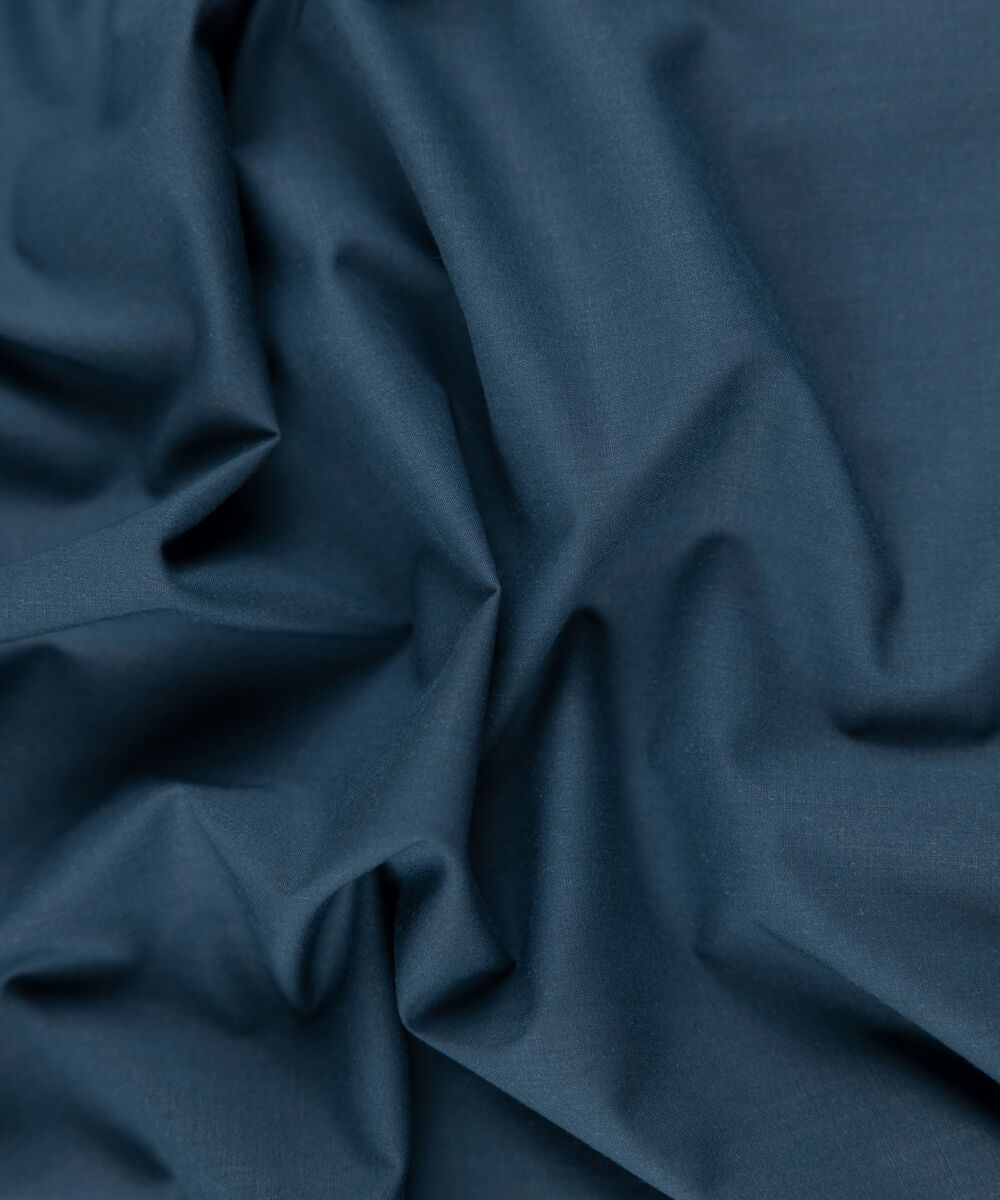 Men's Unstitched Two-Piece Premium Giza Cotton Navy Blue Suit.