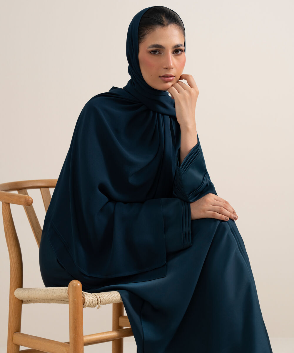 Women's Royal Blue Abaya Set
