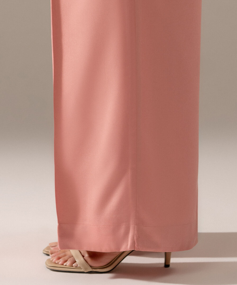 Women's RTW Viscose Marina Solid Pink Culottes