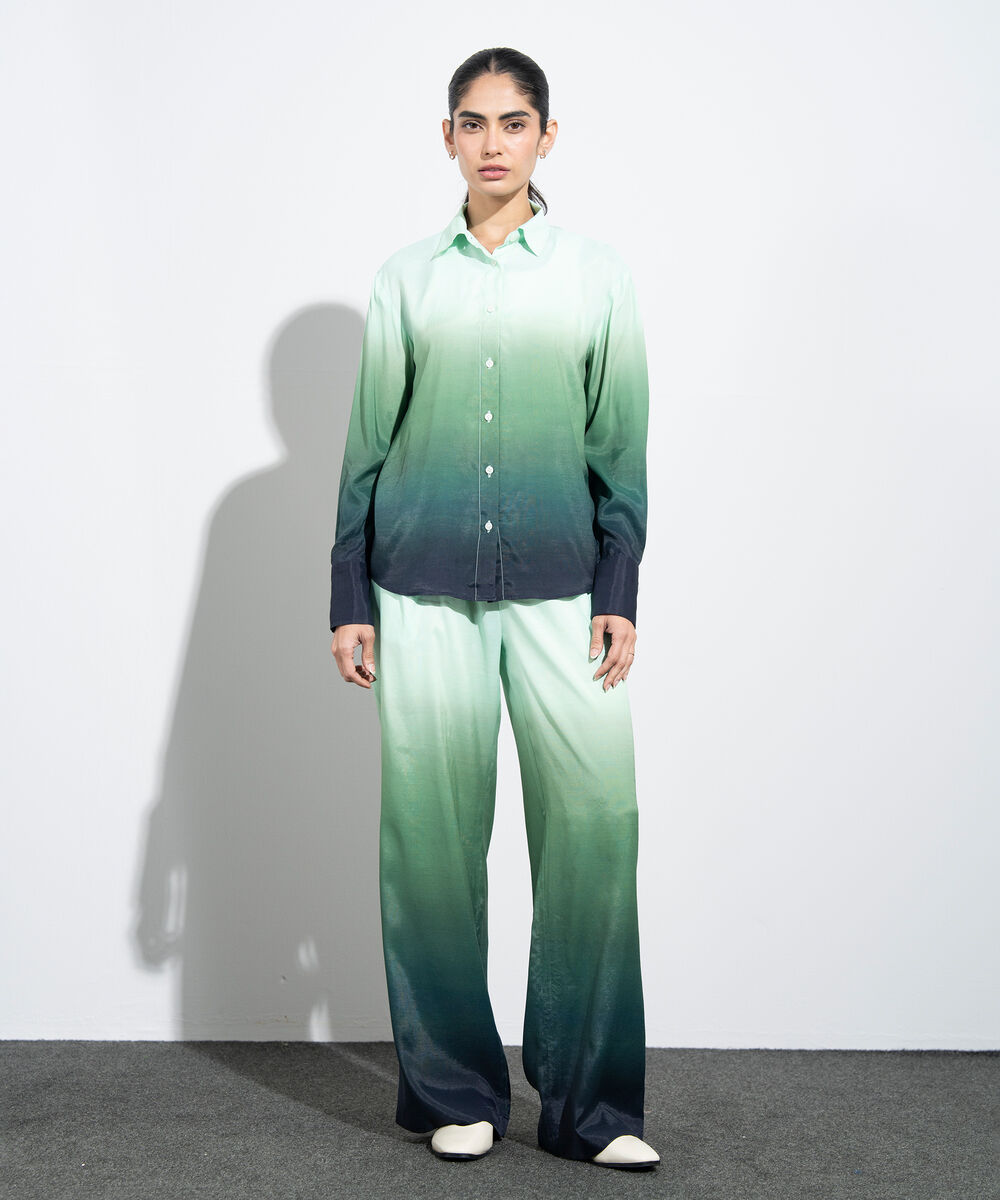 Women's Western Multi Ombre Print Shirt