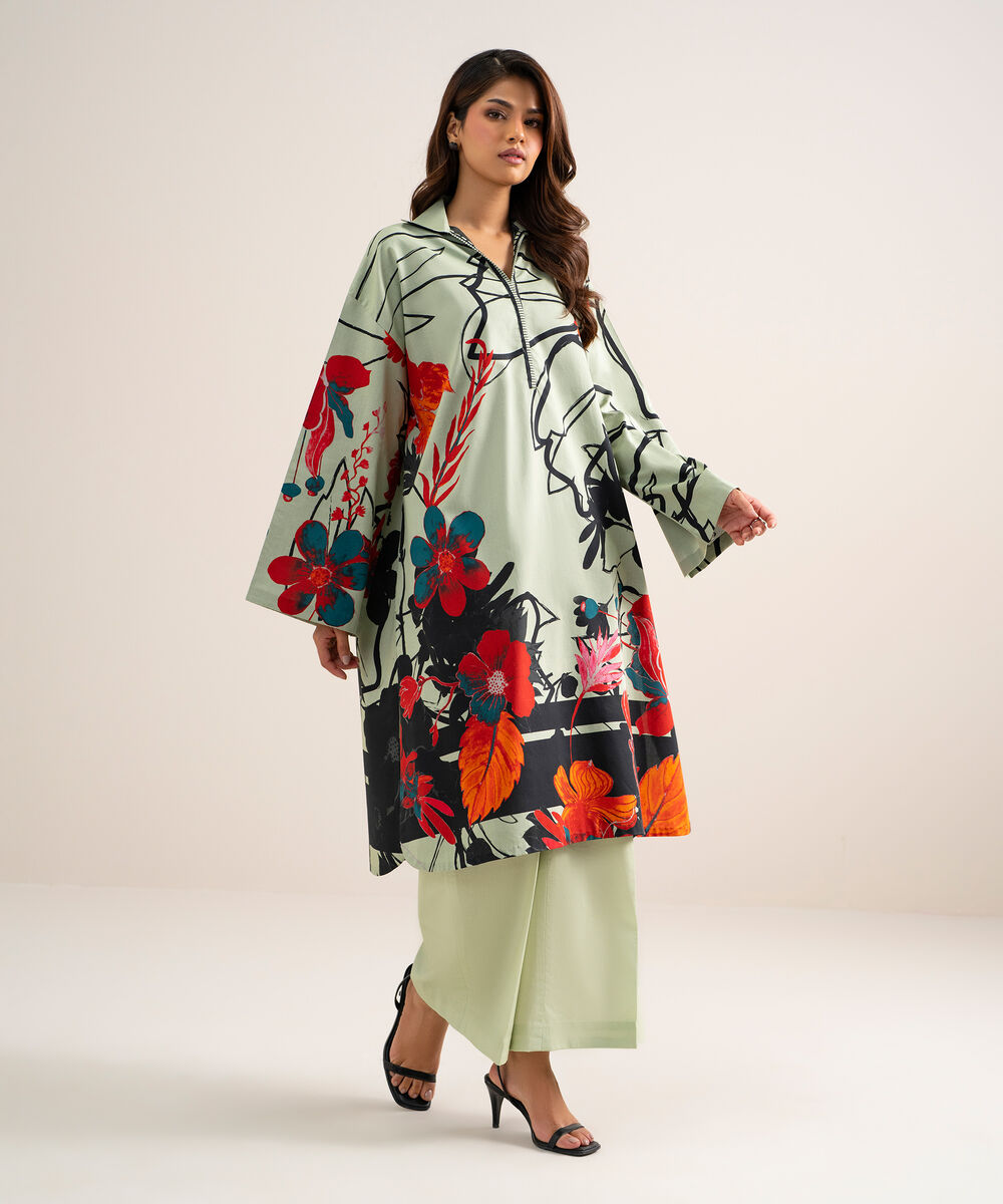Women's Unstitched Lawn Printed Multi  2 Piece Suit