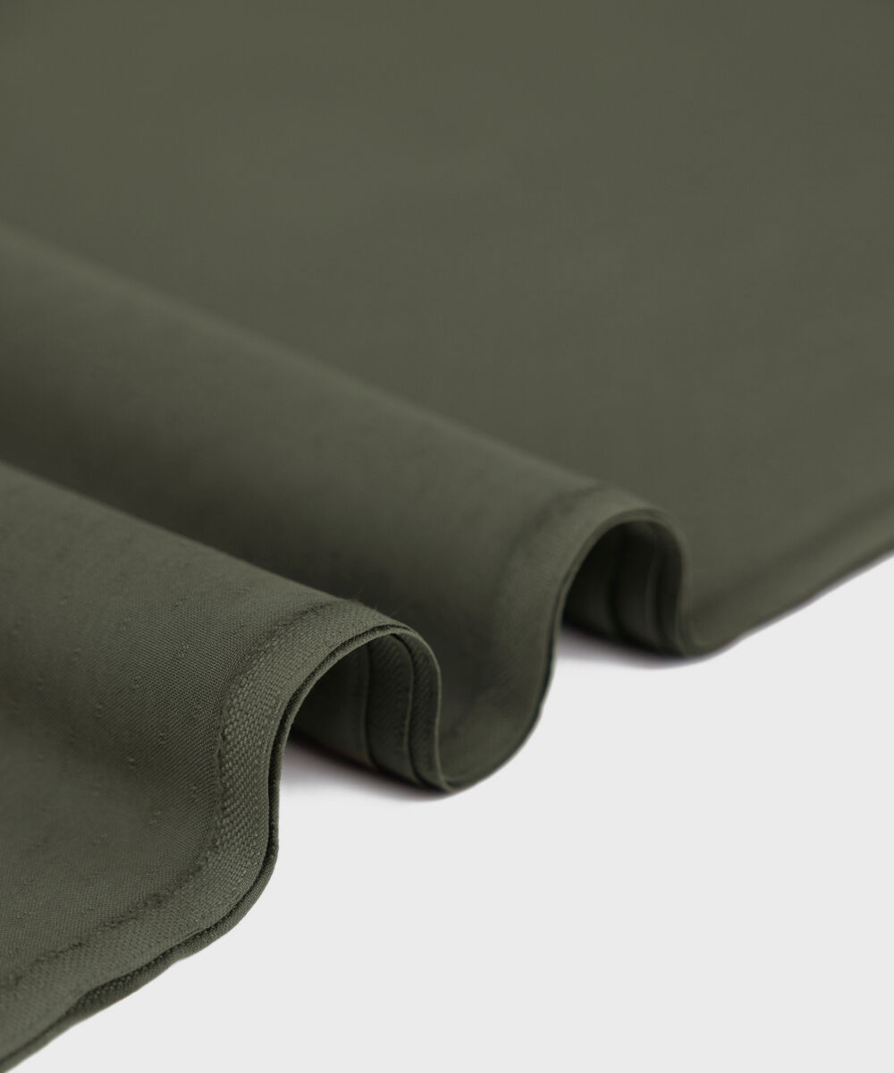 Men Unstitched Wash & Wear Olive Full Suit Fabric