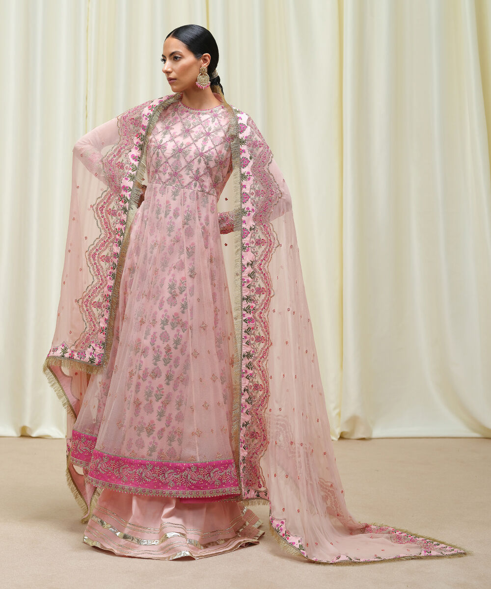 Women's Unstitched Crinkle Chiffon Dyed Three Piece Suit