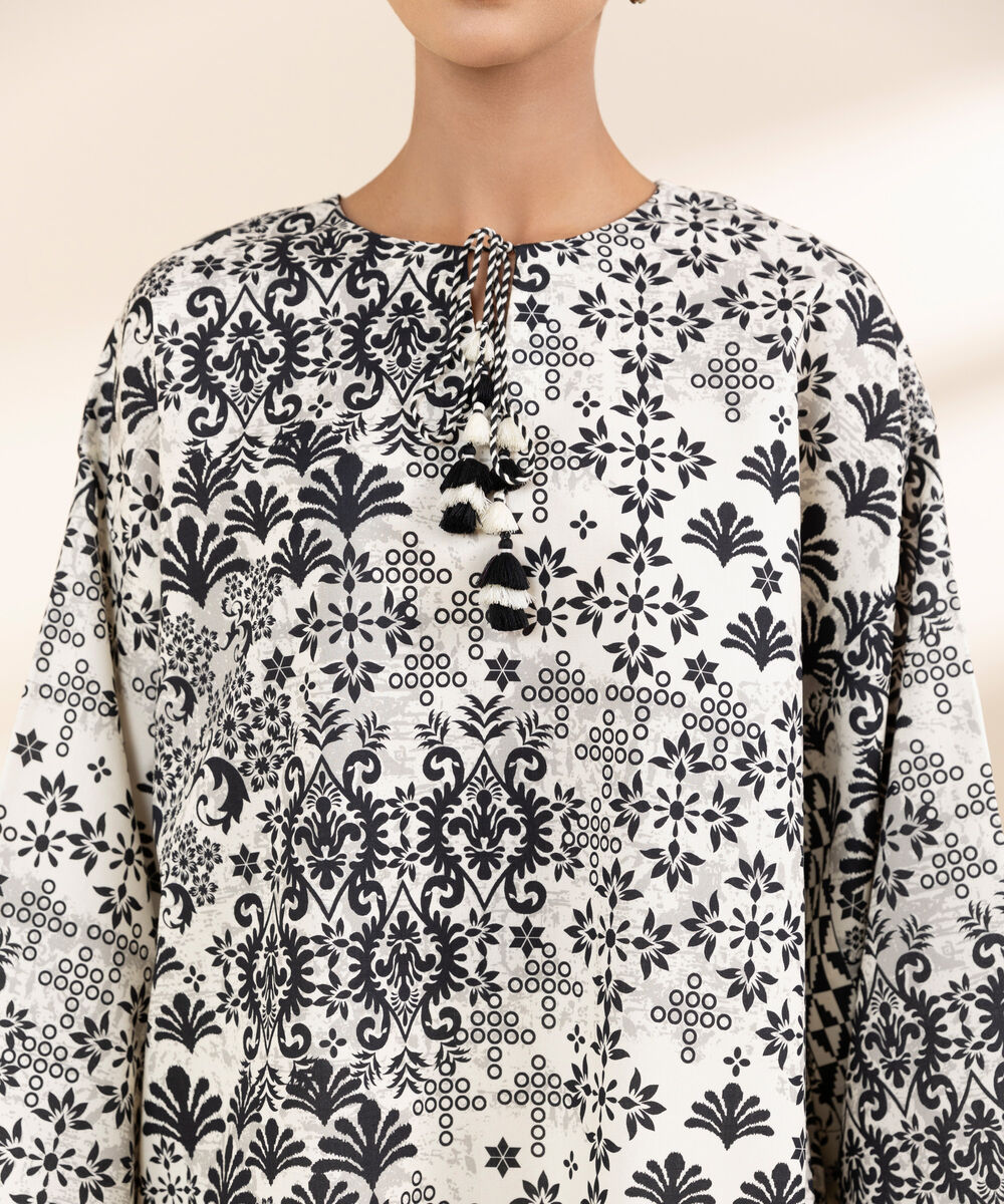 Women's Unstitched Lawn Printed Multi 2 Piece Suit