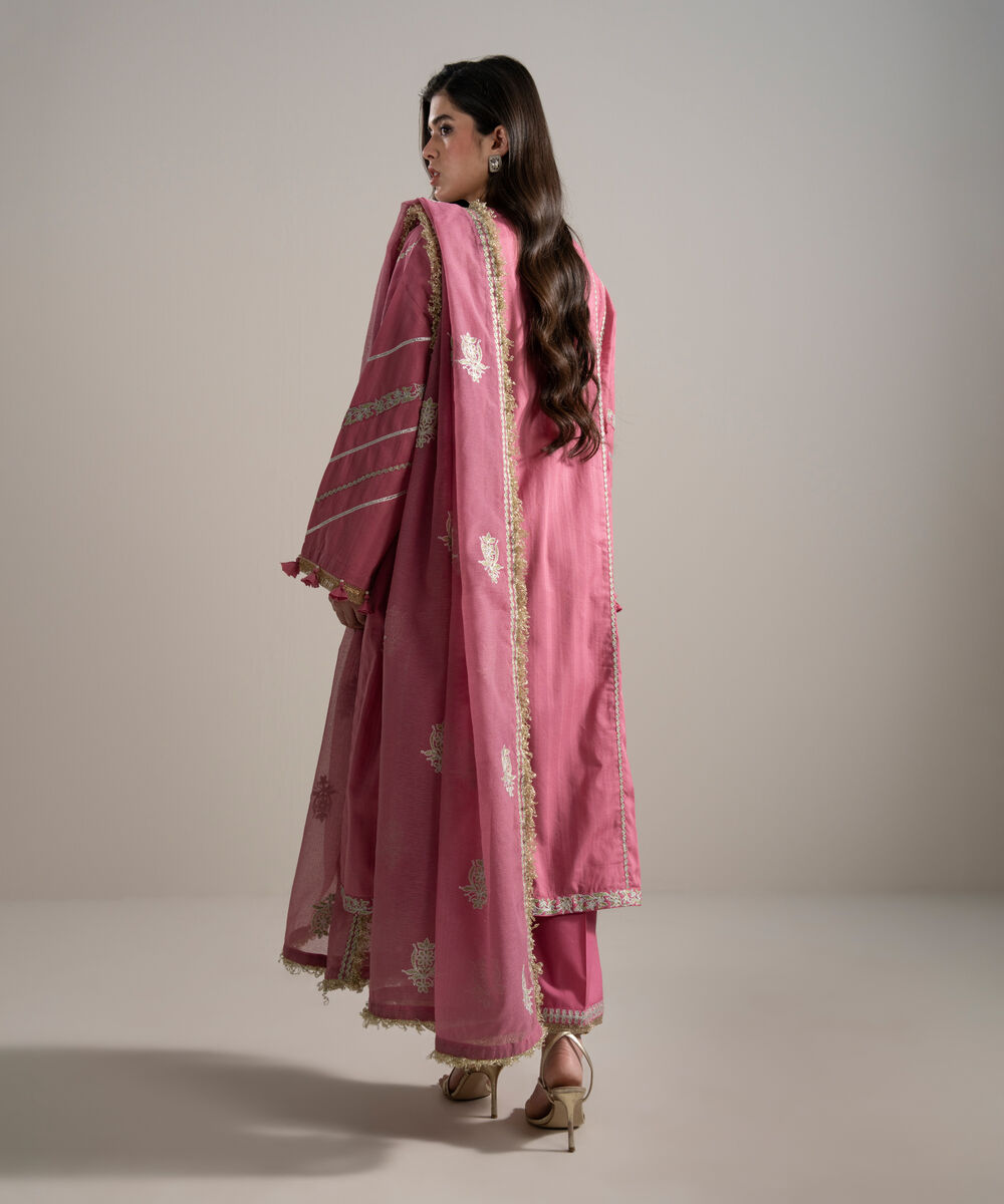 Women's RTW Leno Kara Embroidered Pink 3 Piece Suit