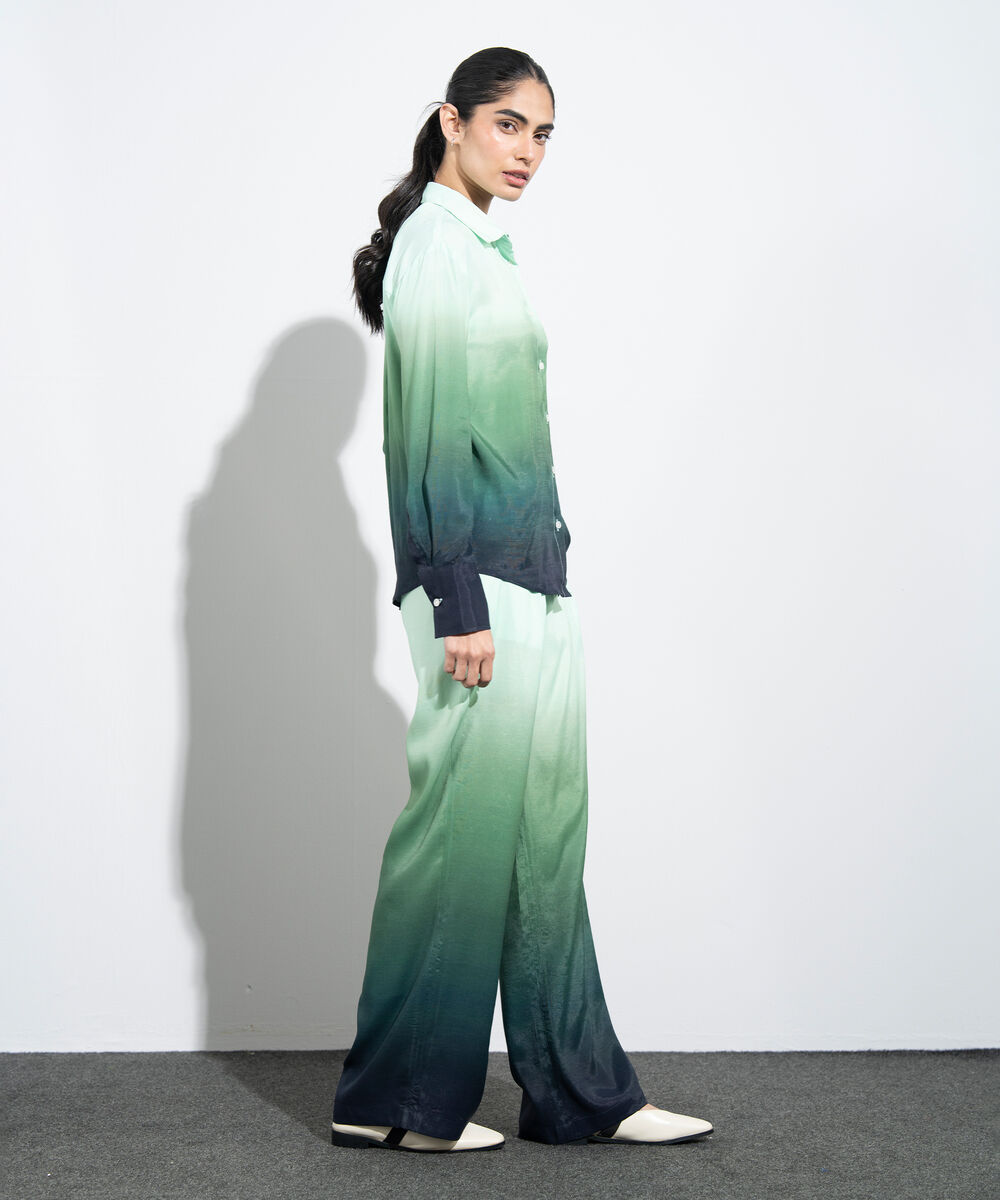 Women's Western Multi Ombre Print Shirt