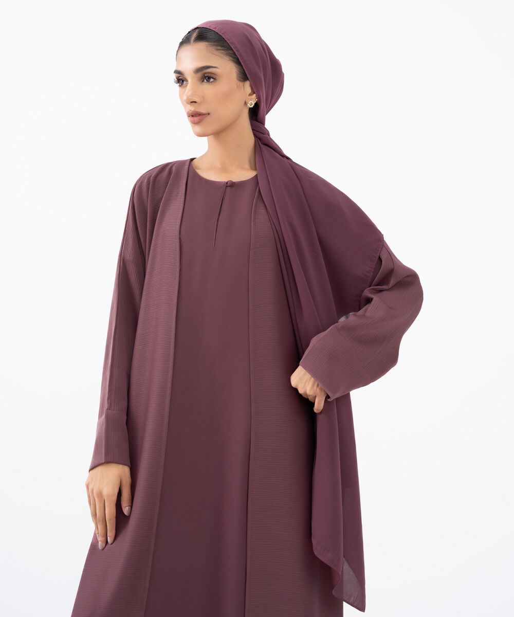 Women's Rouge Polyester Abaya Set