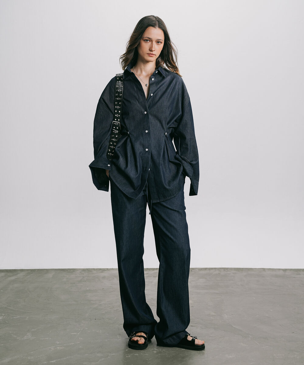 Women's Western Wear Blue Pull-On Trouser