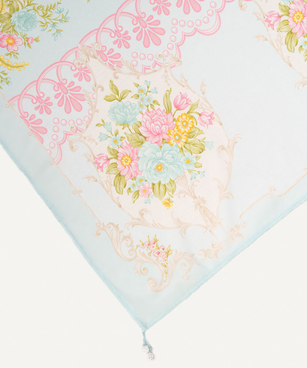 Blended Silk Printed Blue Dupatta