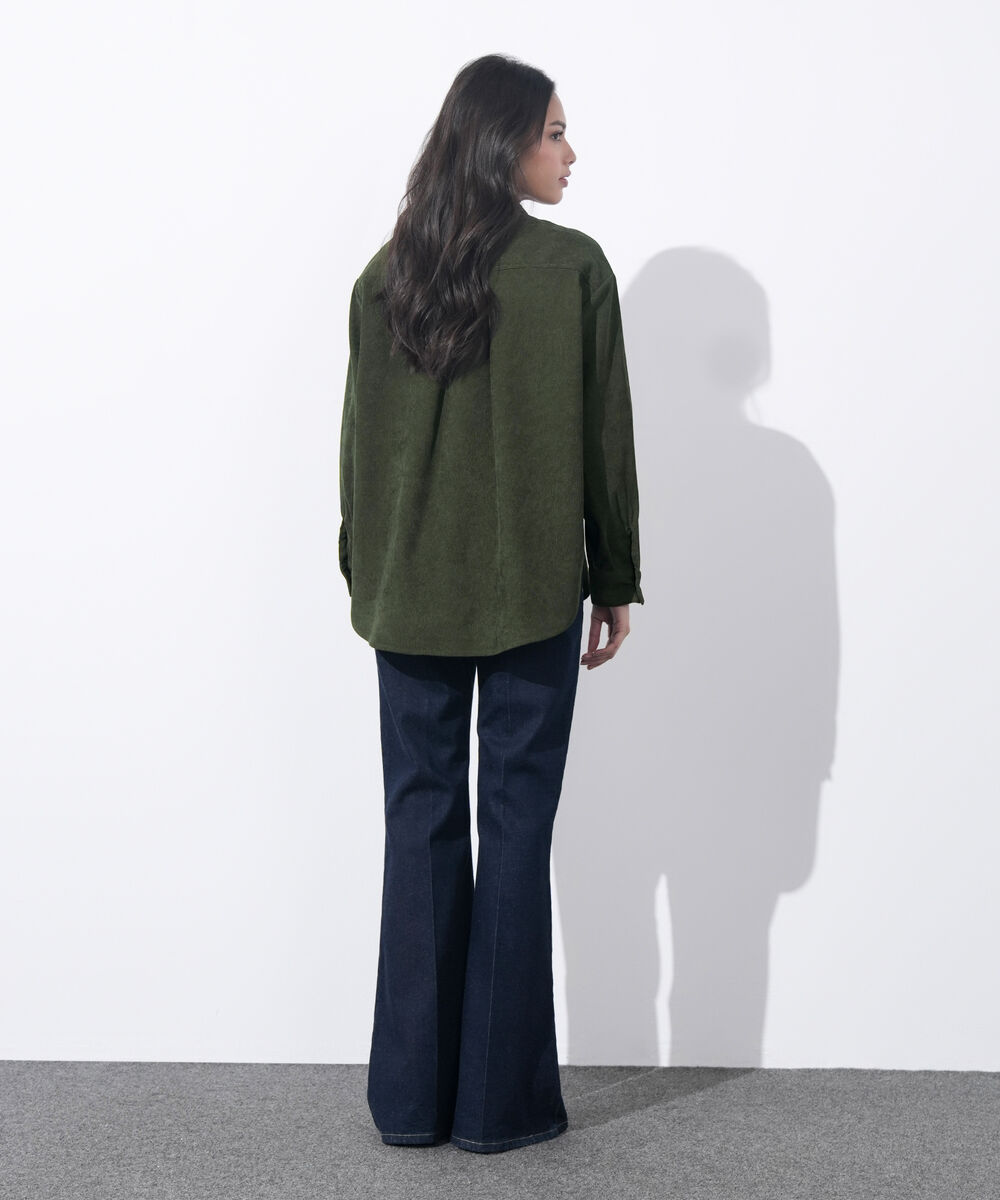 Women's Western Wear Pink Button Through Corduroy Shirt