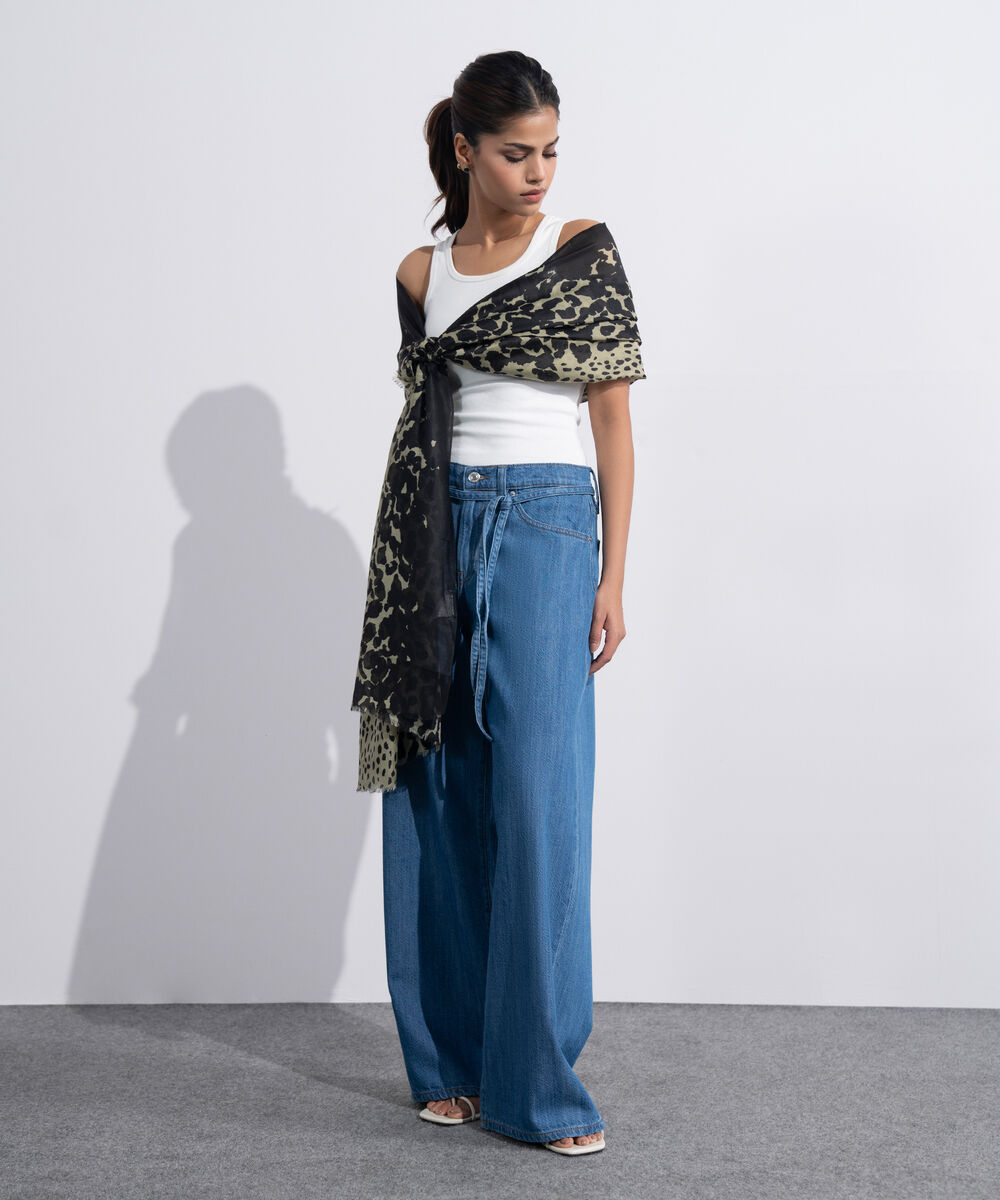 Women's Western Multi Printed Rectangular Scarf