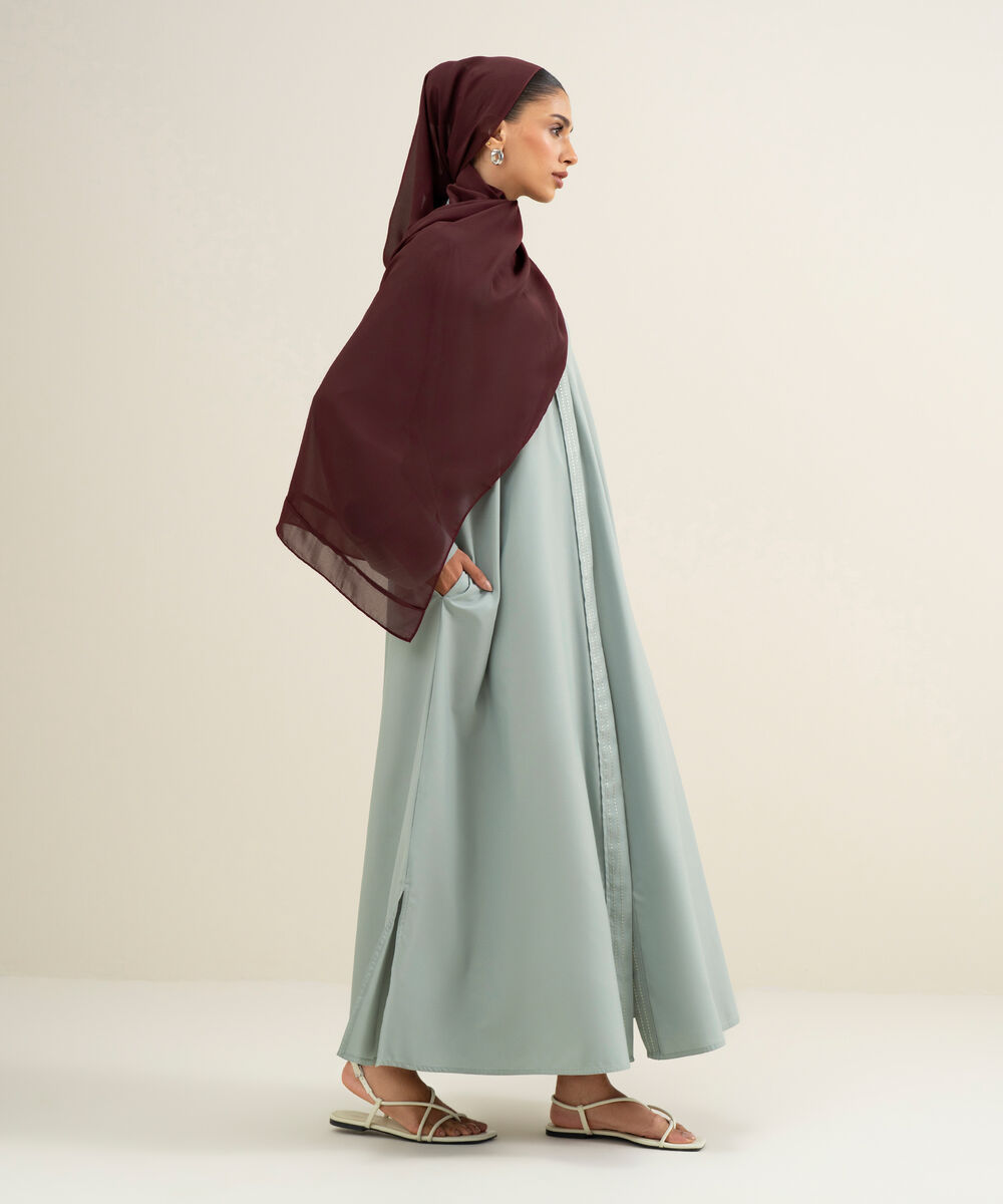 Women's Grey Raglan Abbaya