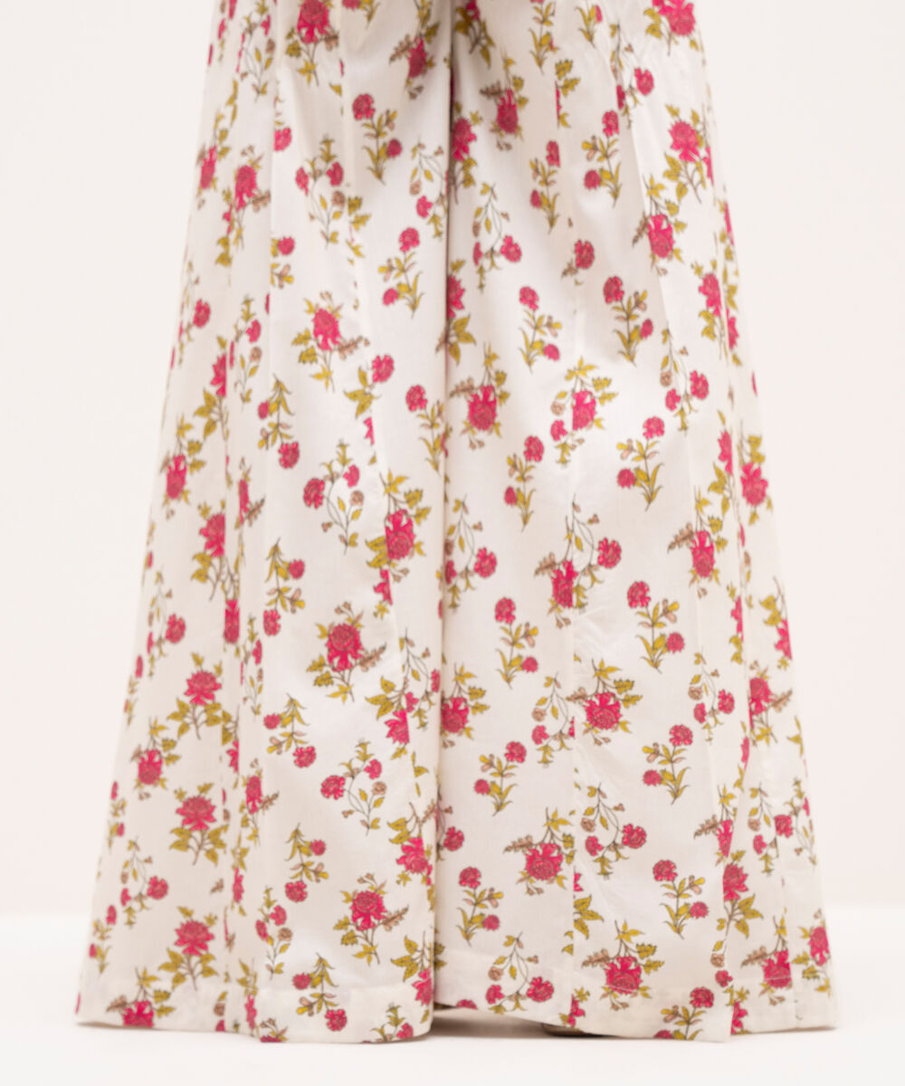 Women's RTW Cotton Viscose Beige Printed Sharara