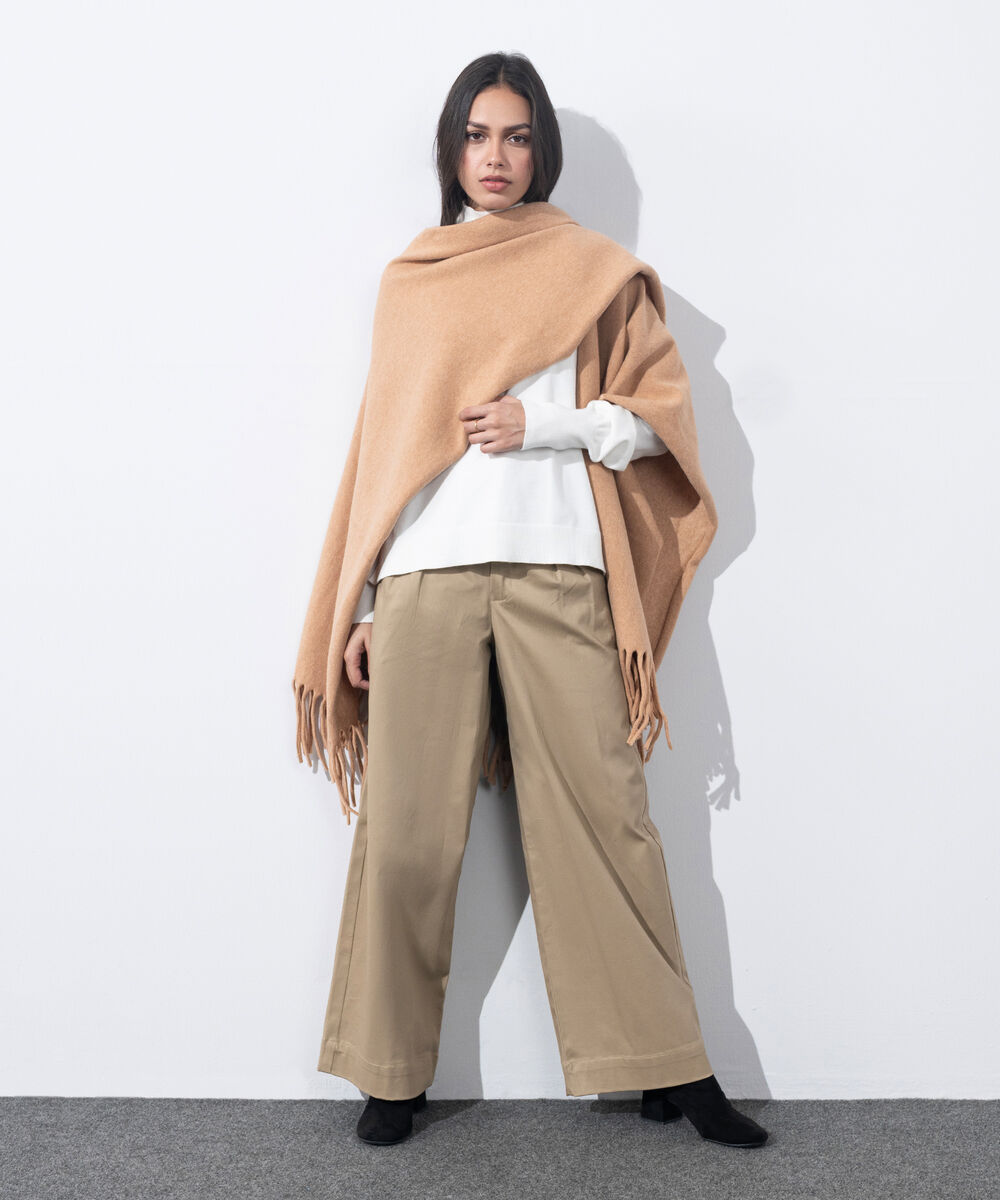 Women's Western Wear Light Mustard Cape Shawl