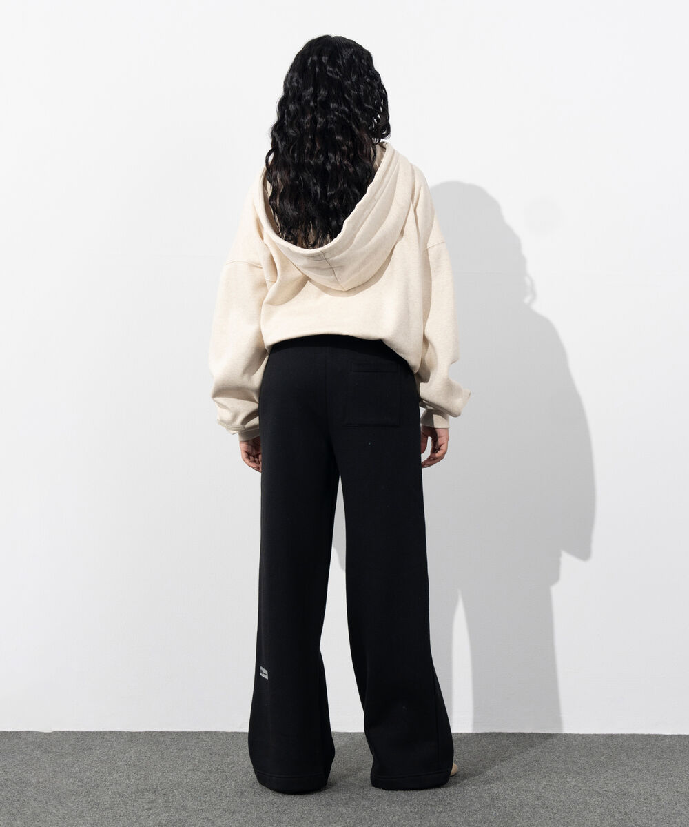 Women's Western Wear Black Pull-On Fleece Trousers