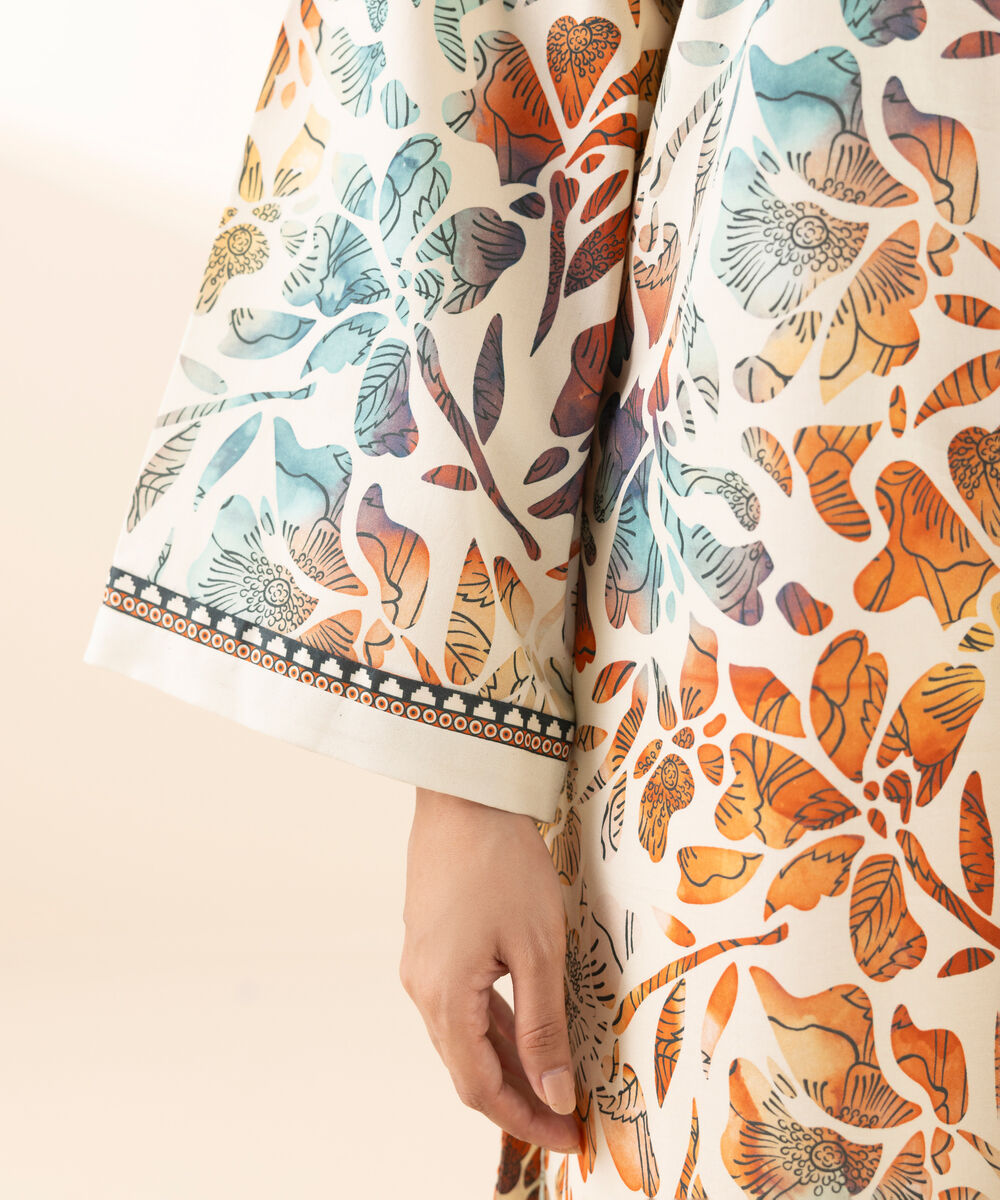 Women's Unstitched Lawn Printed Multi 2 Piece Suit