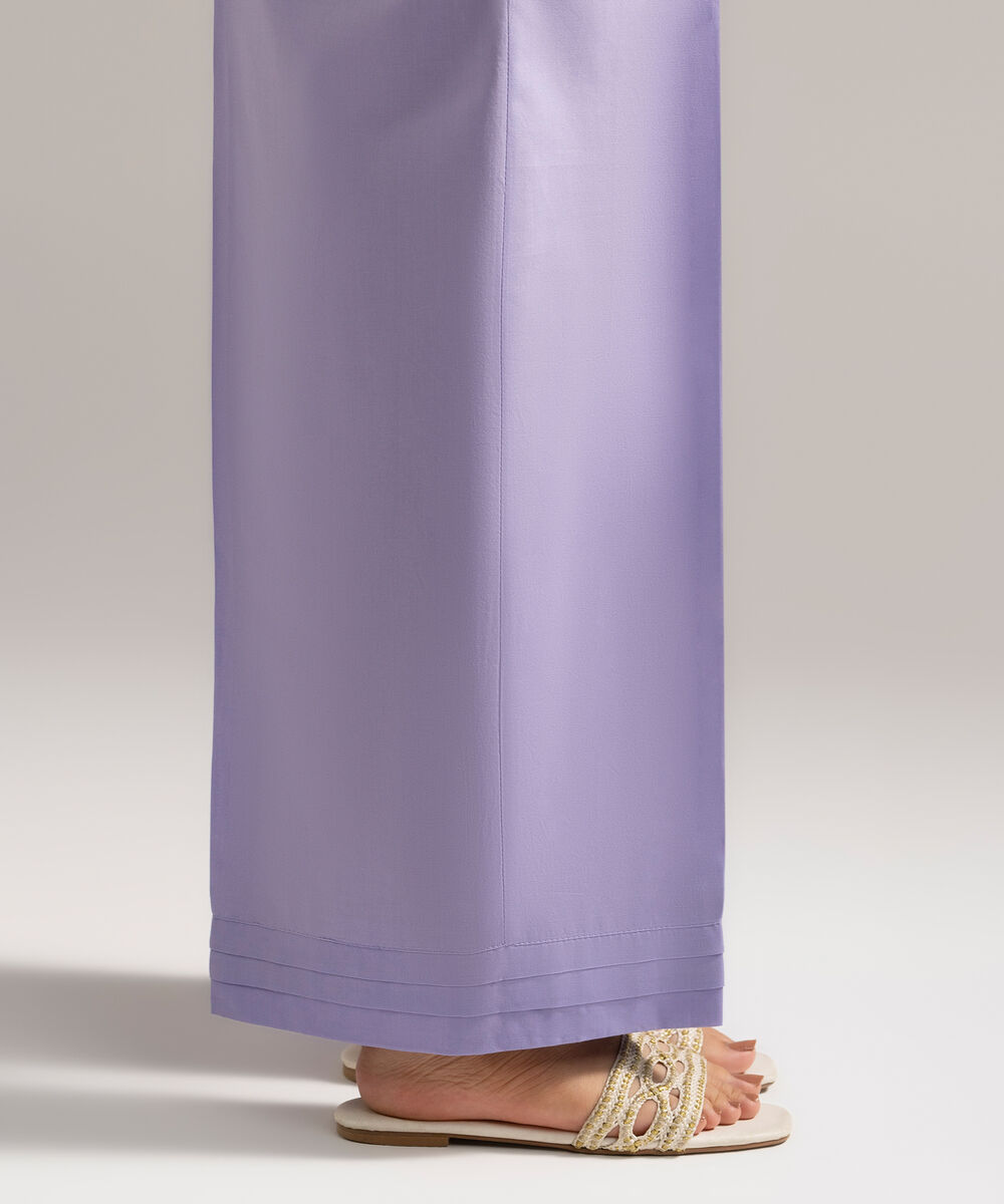 Women's RTW Cambric Solid Purple Culottes