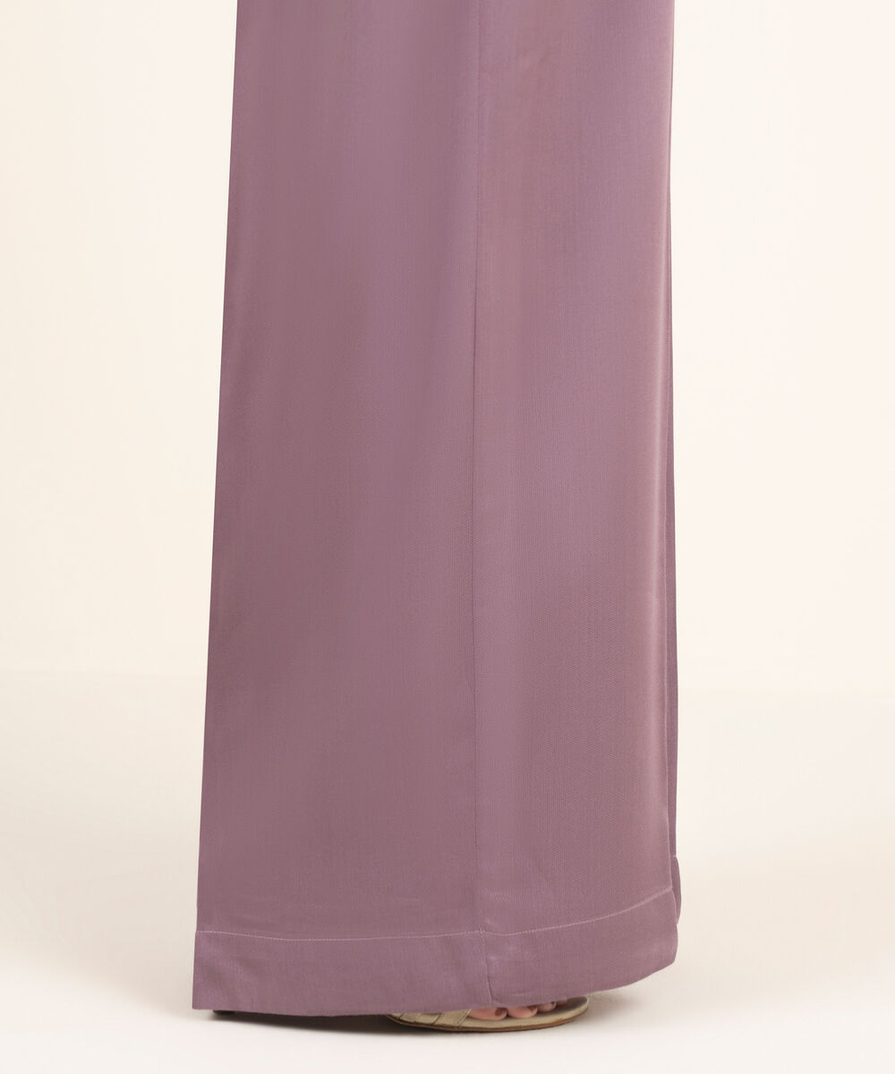 Women's RTW Bedford Solid Purple Culottes