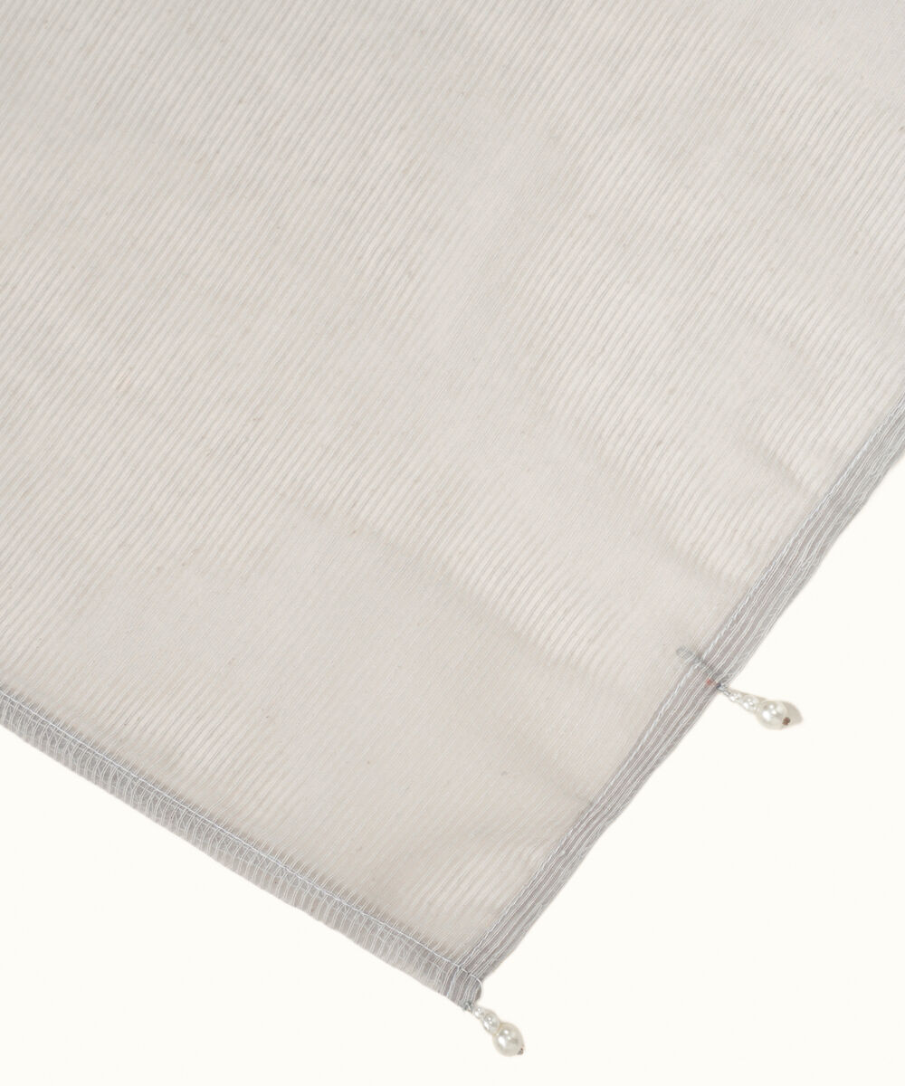 Blended Dobby Karandi Solid Grey Dupatta