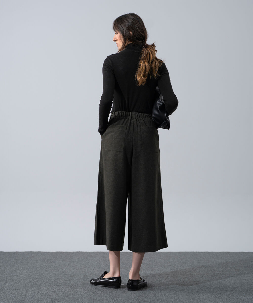 Women's Western Wear Green Wide Leg Culottes