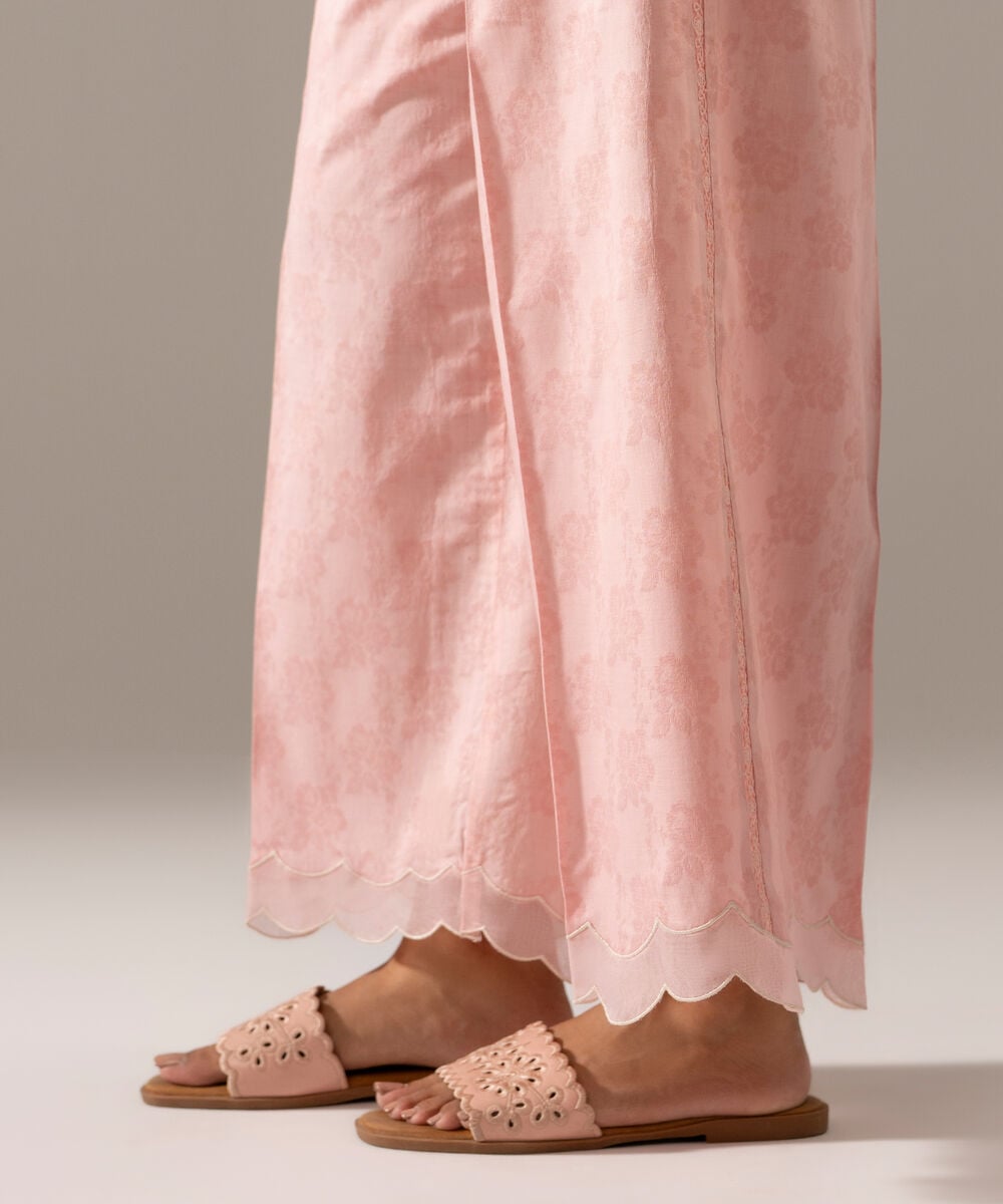 Women's RTW Dobby Solid Pink Culottes
