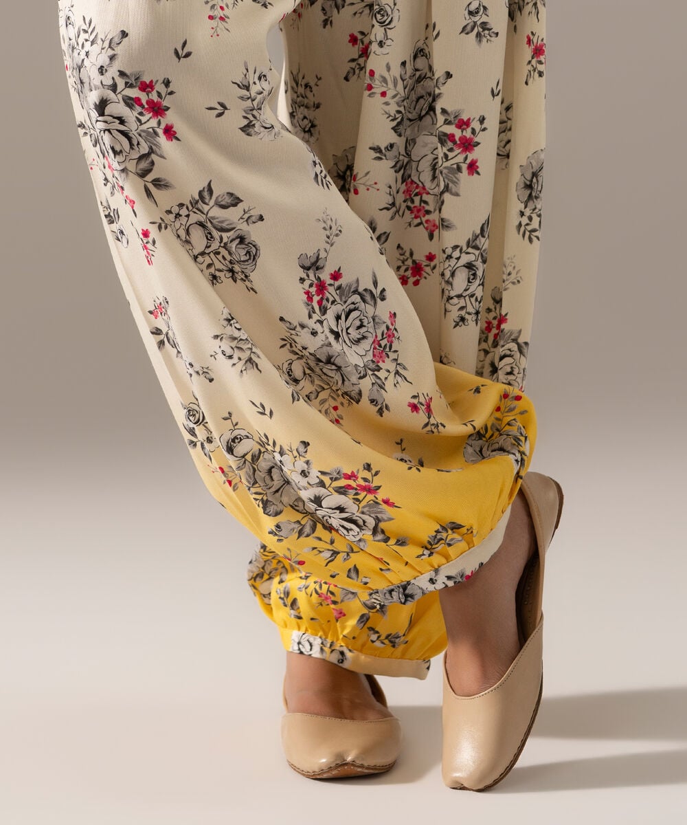 Women's RTW Bedford Printed Off White Balloon Pants