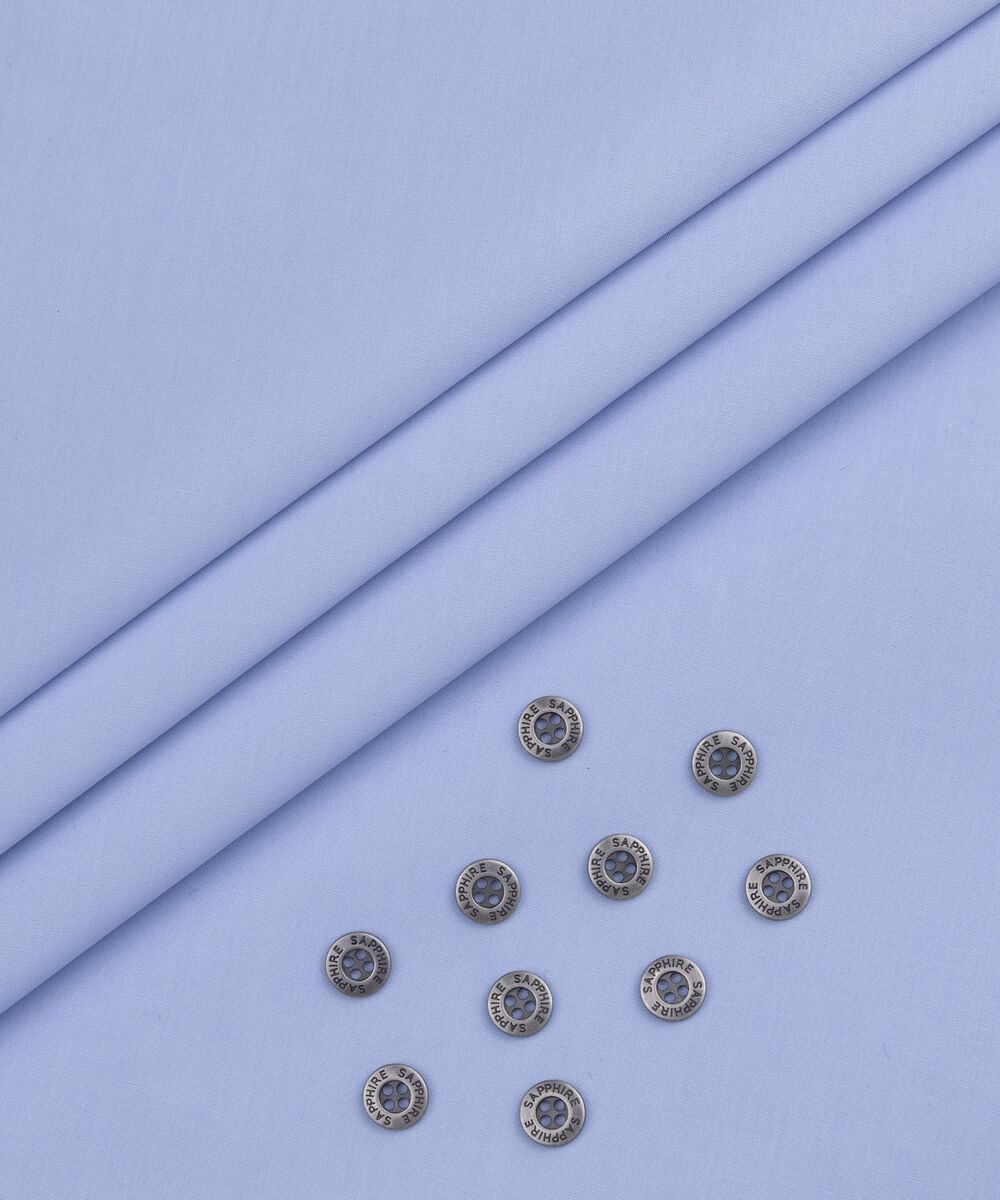 Men's Unstitched Two-Piece Sky Blue Premium Latha Suit