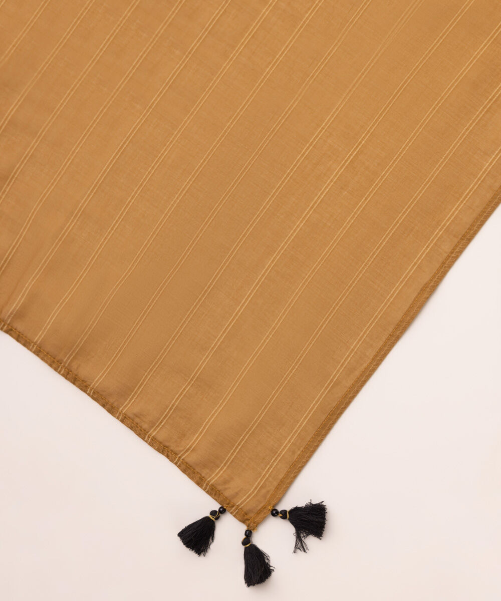 Zari Voile Brown Solid Dupatta