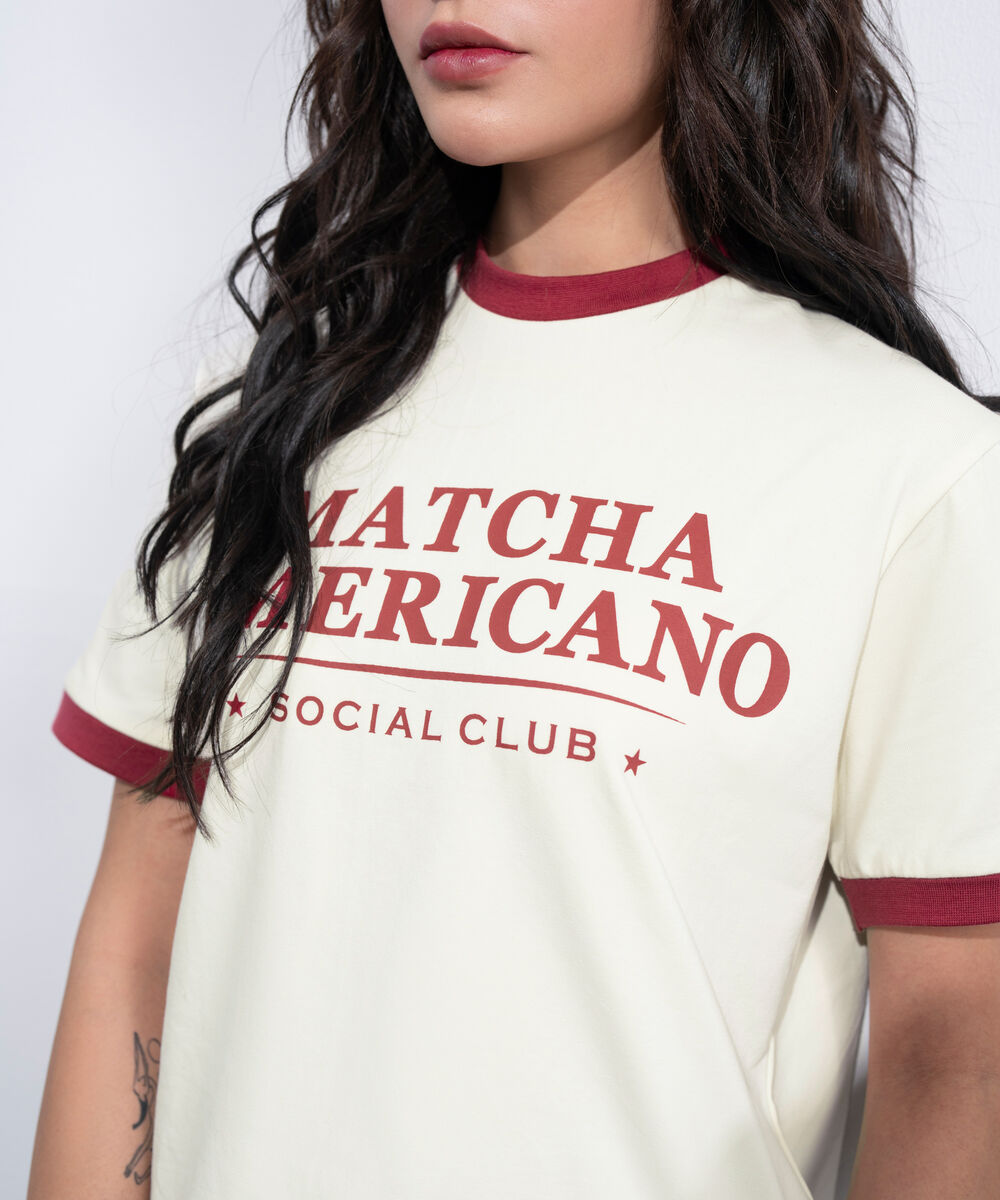 Women's Western White Ringer T-Shirt With Graphic