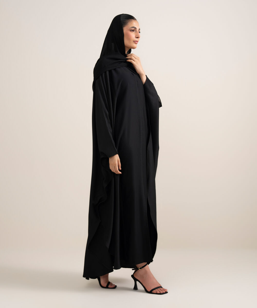 Women's Black Kaftan Abaya Set