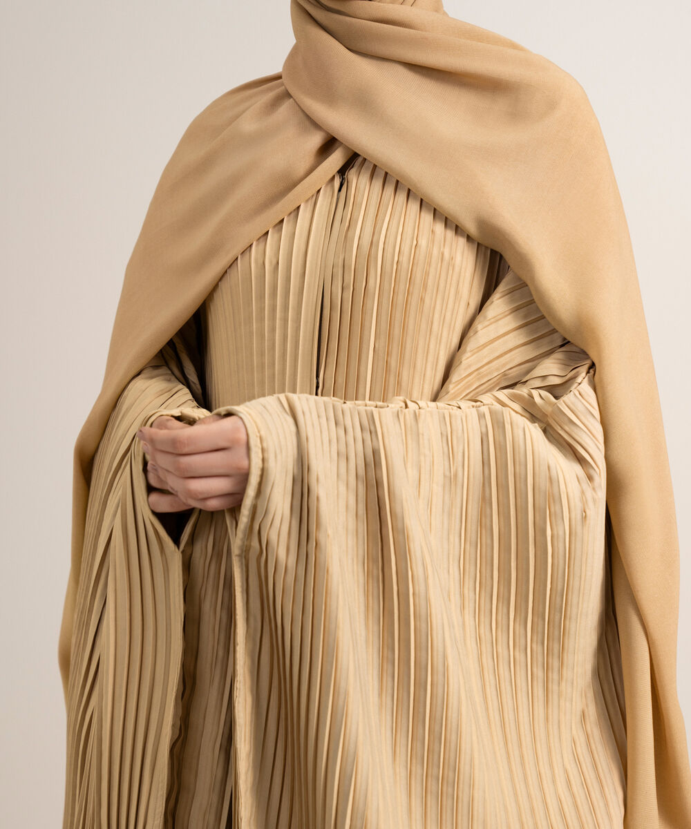 Women's Peach Kaftan Abaya Set