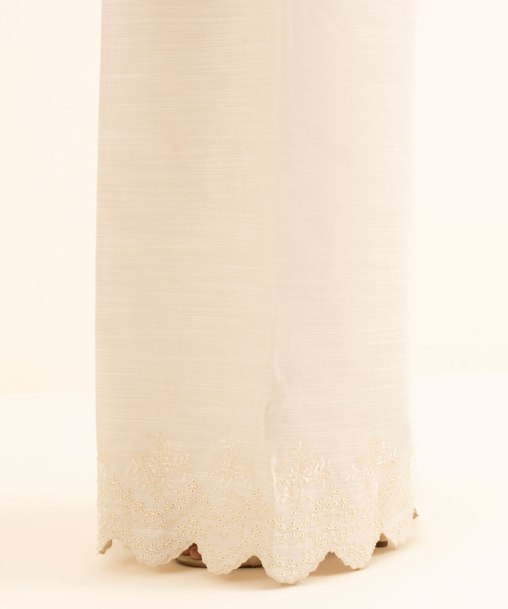 Women's Unstitched Khaddar Embroidered Trousers Fabric