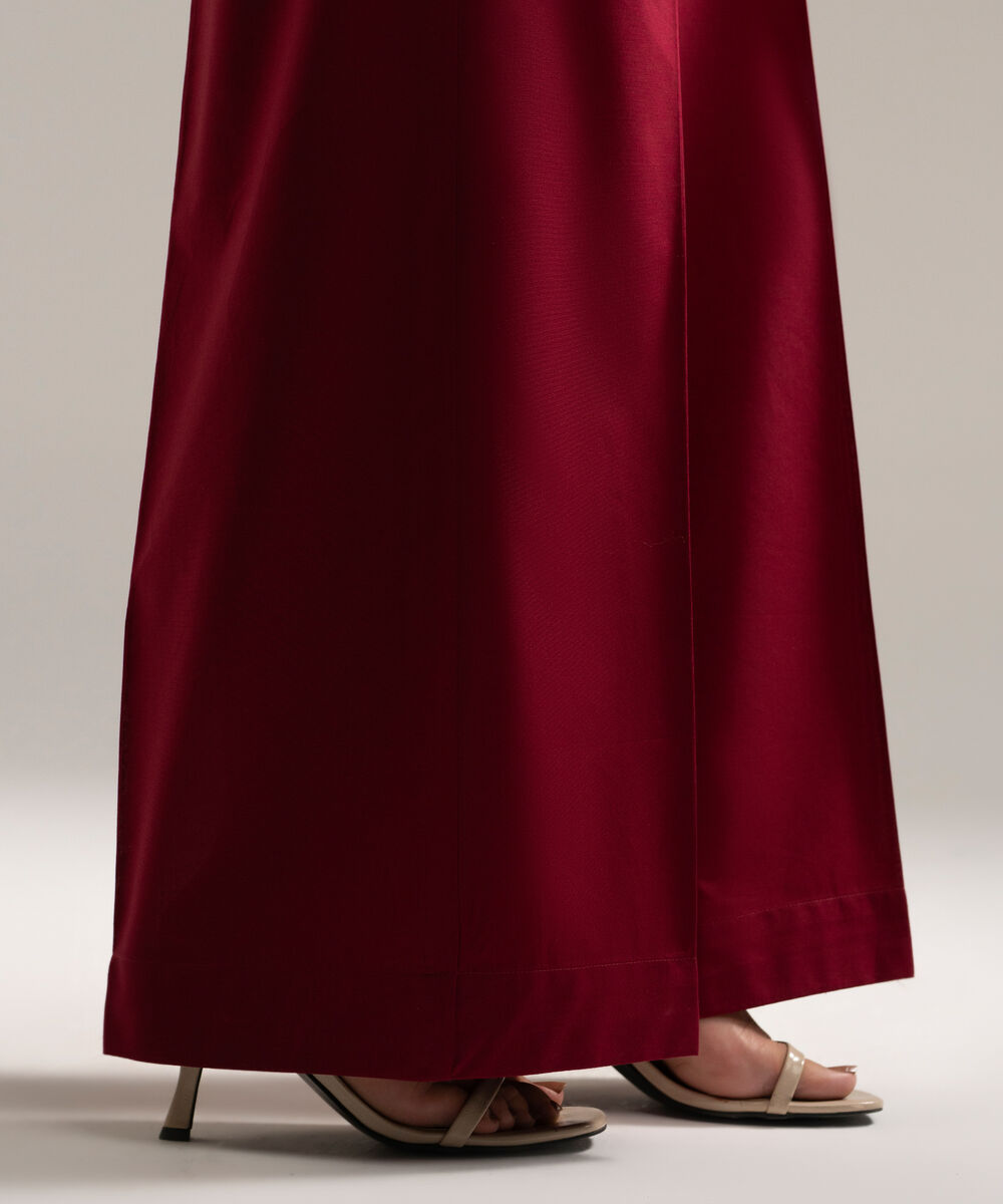 Women's RTW Cambric Solid Pink Culottes