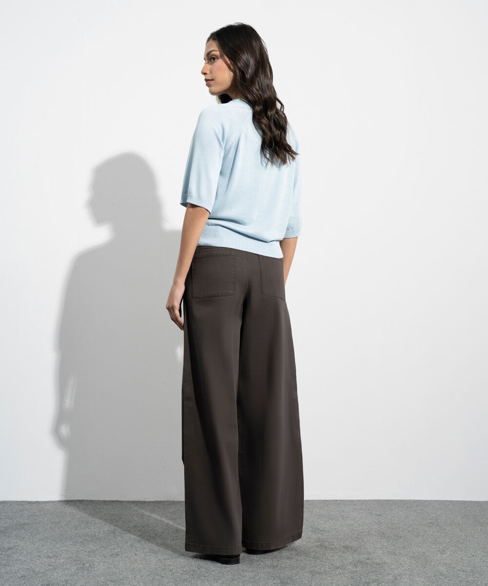 Women's Western Blue Short Sleeve Summer Knit Top