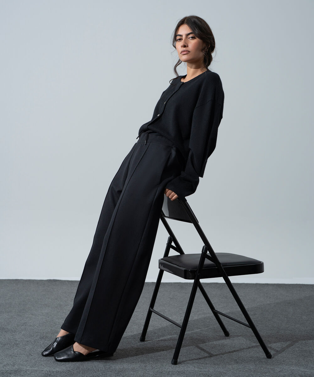 Women's Western Wear Black Trousers