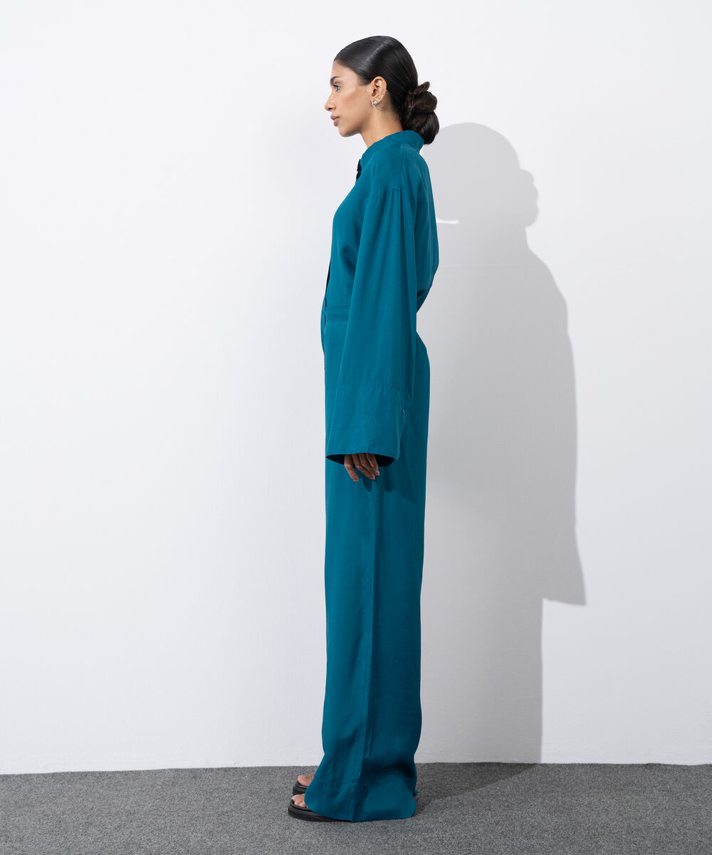 Women's Western Wear Zinc Viscose Pull-On Trousers