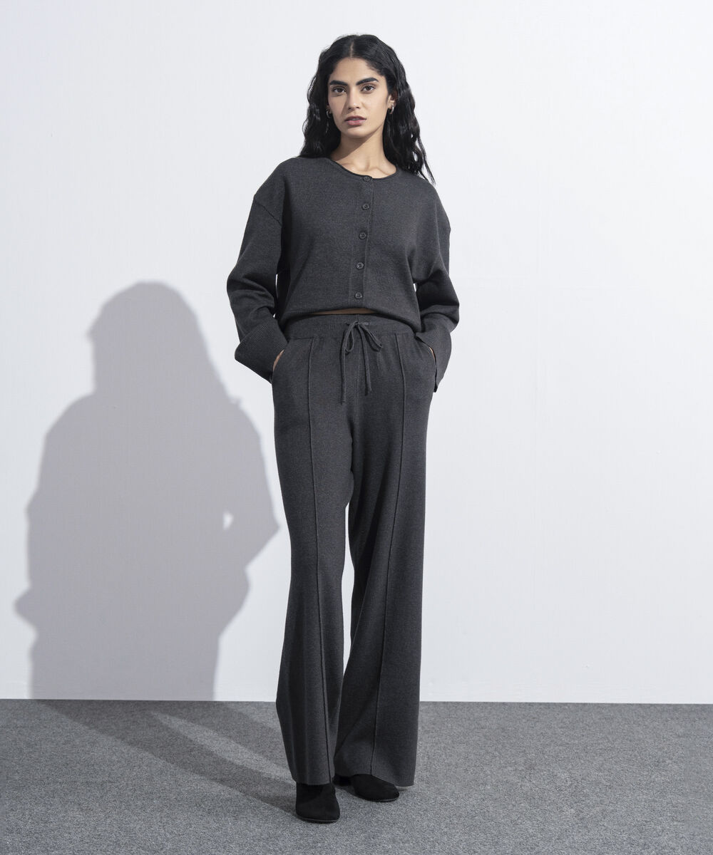 Women's Western Wear Grey  Pull-On Knit Trousers