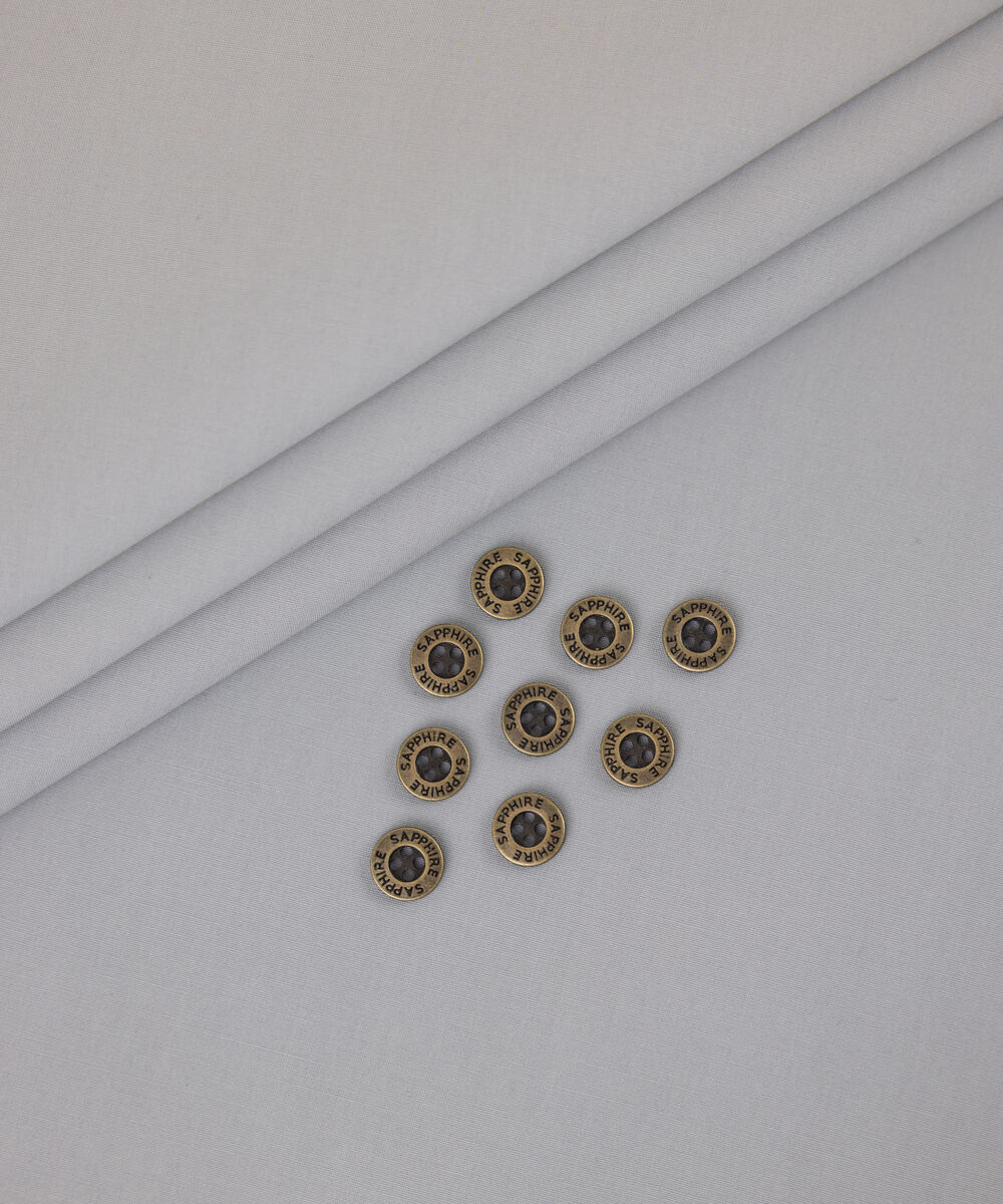 Men's Unstitched 2-Piece Premium Latha Grey Suit