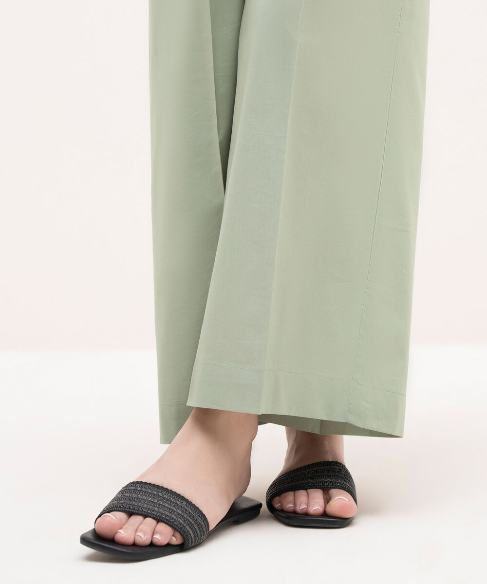 Women's RTW Cotton Viscose Grey Solid Culottes