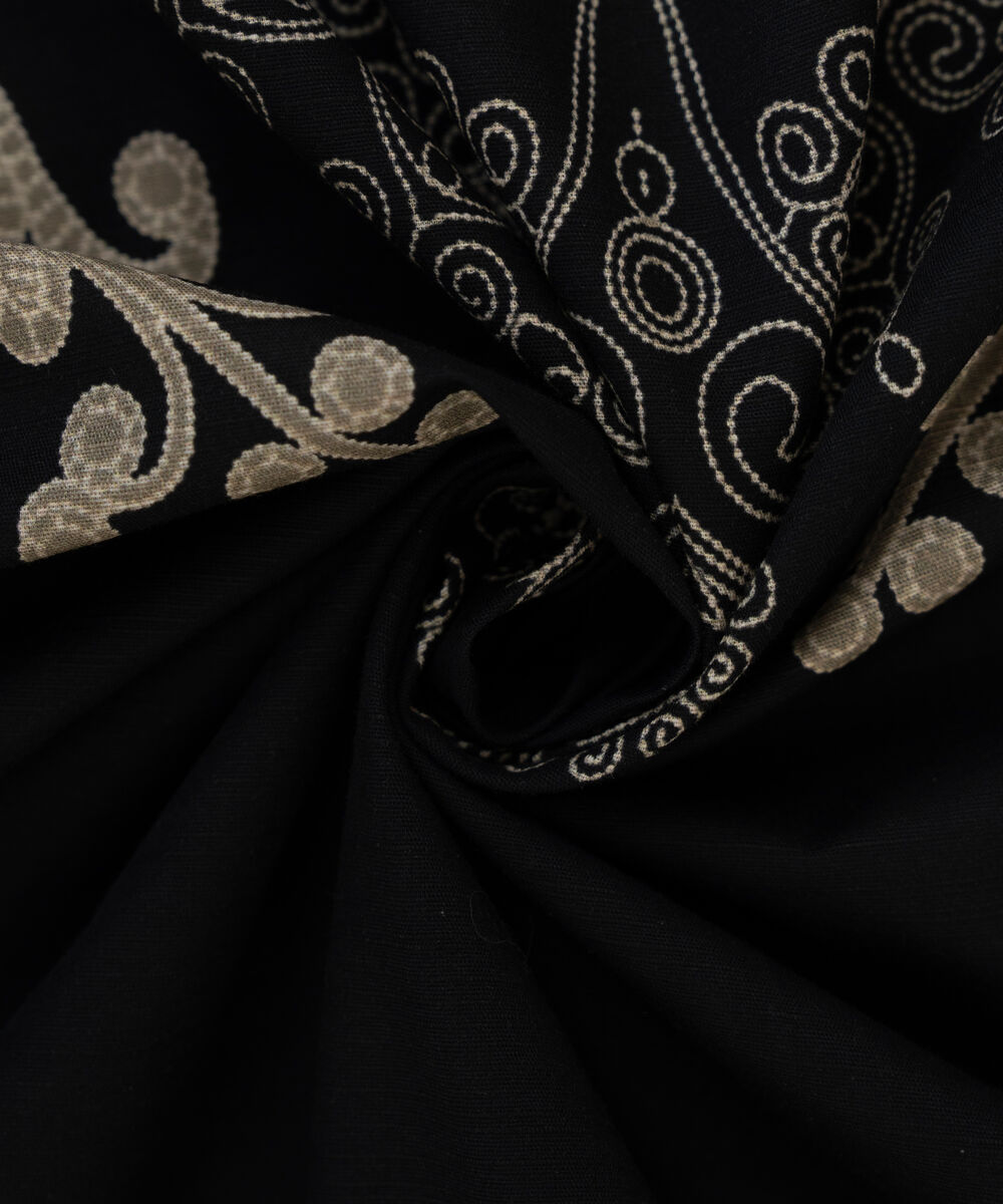 Printed Khaddar Blue Dupatta