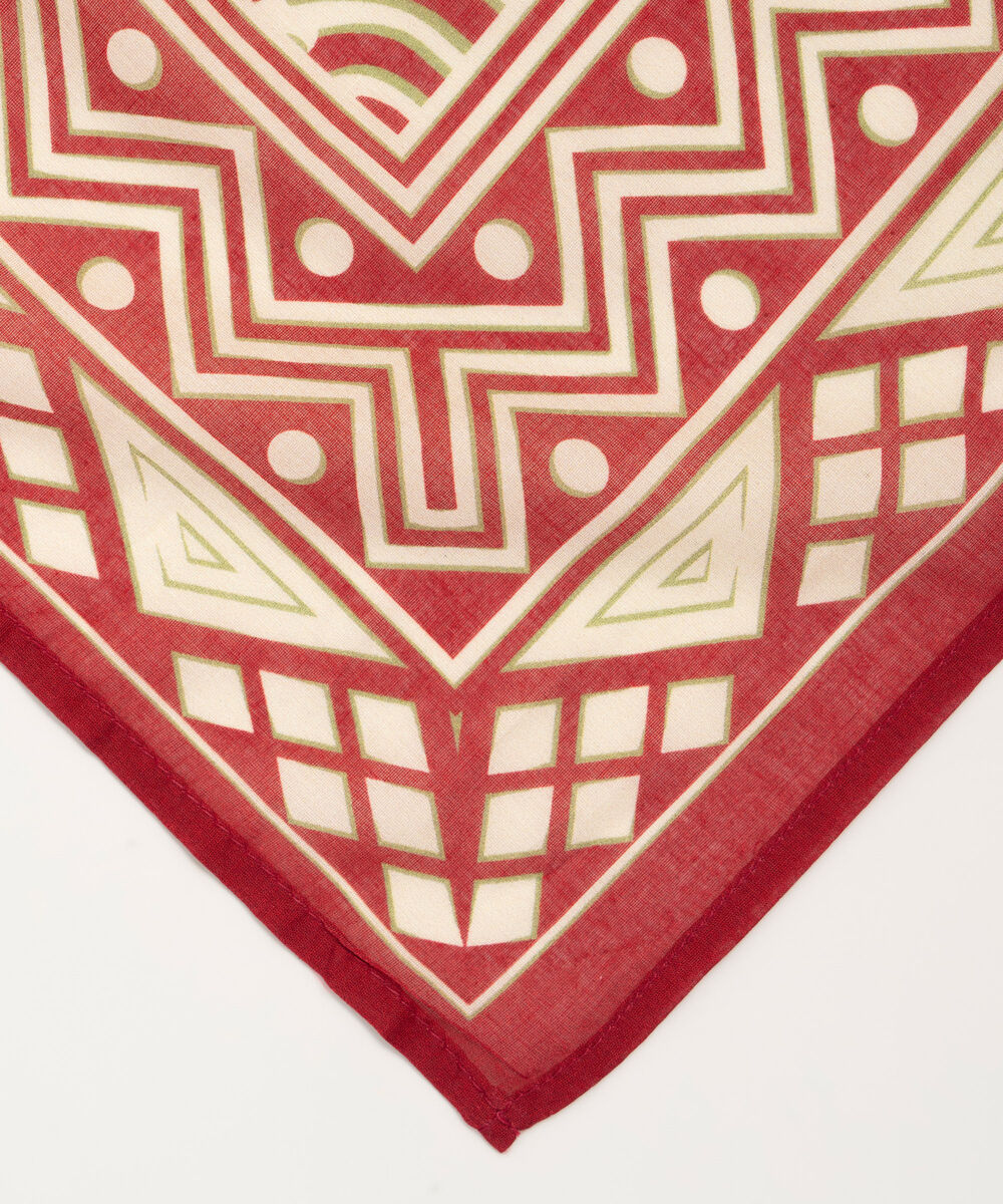 Lawn Printed Red Dupatta