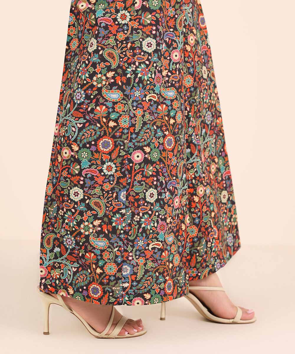 Women's RTW Cambric Multi Printed Flared Pants