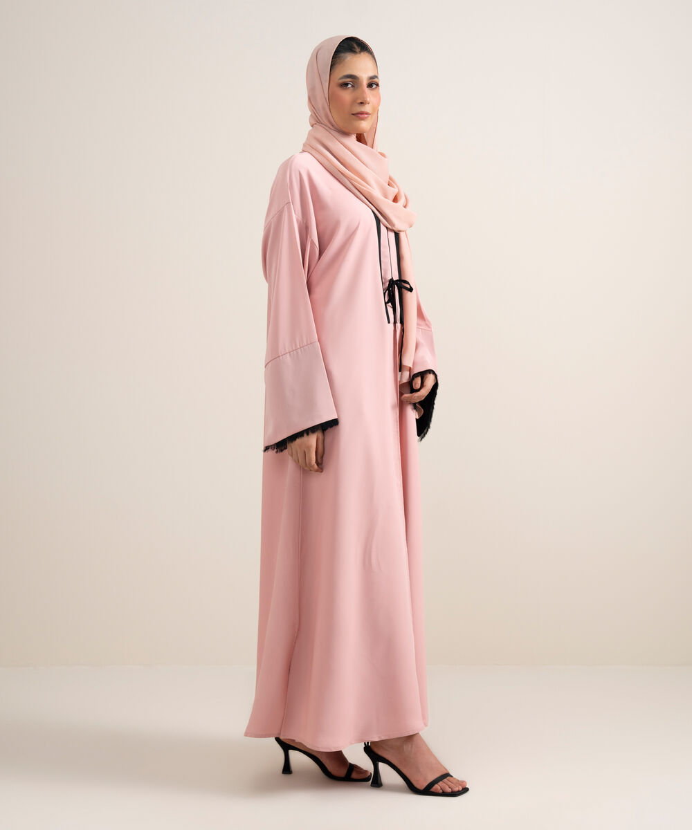Women's Pink Abaya Set