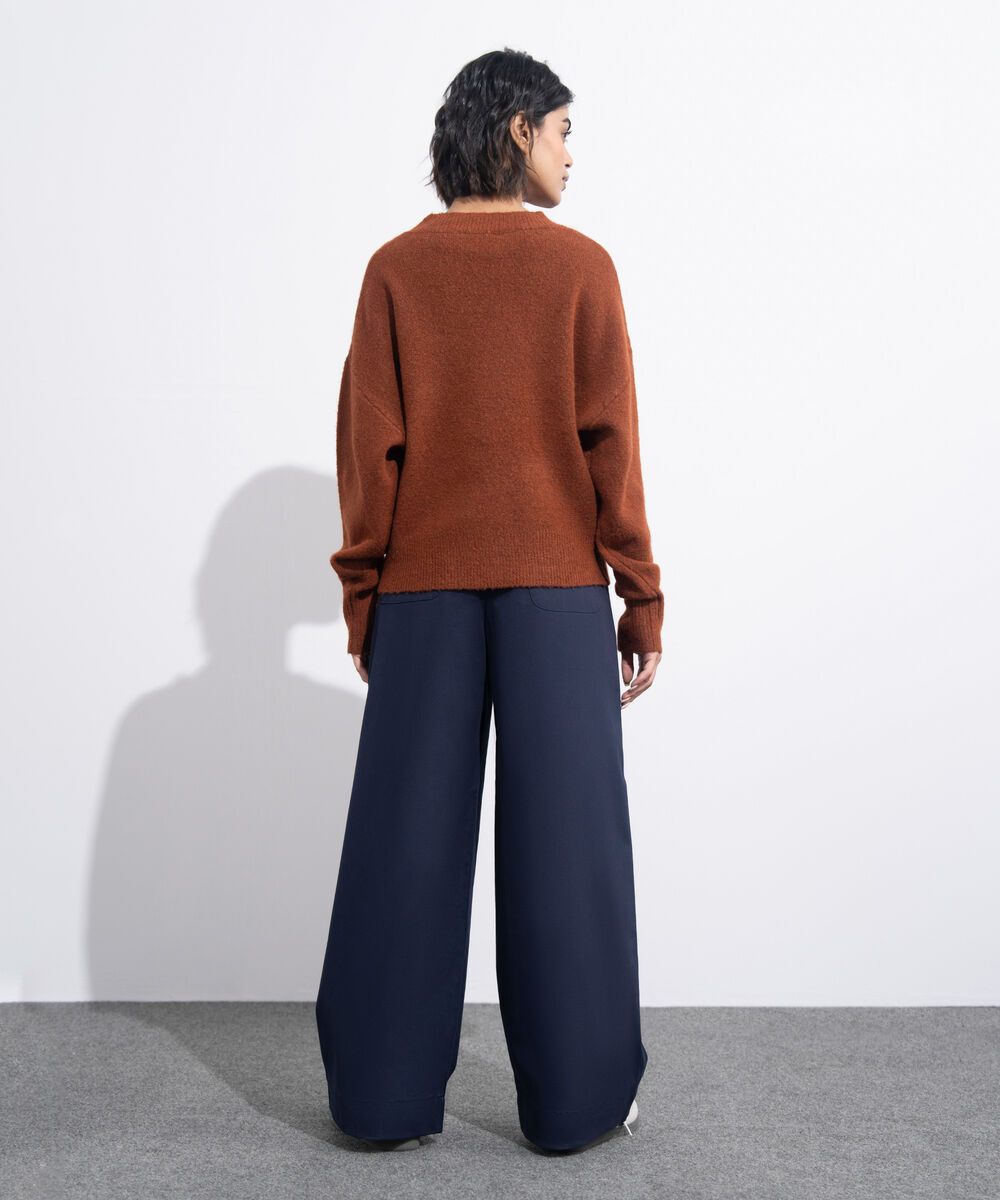 Women's Western Wear Rust Oversized Knit Sweater