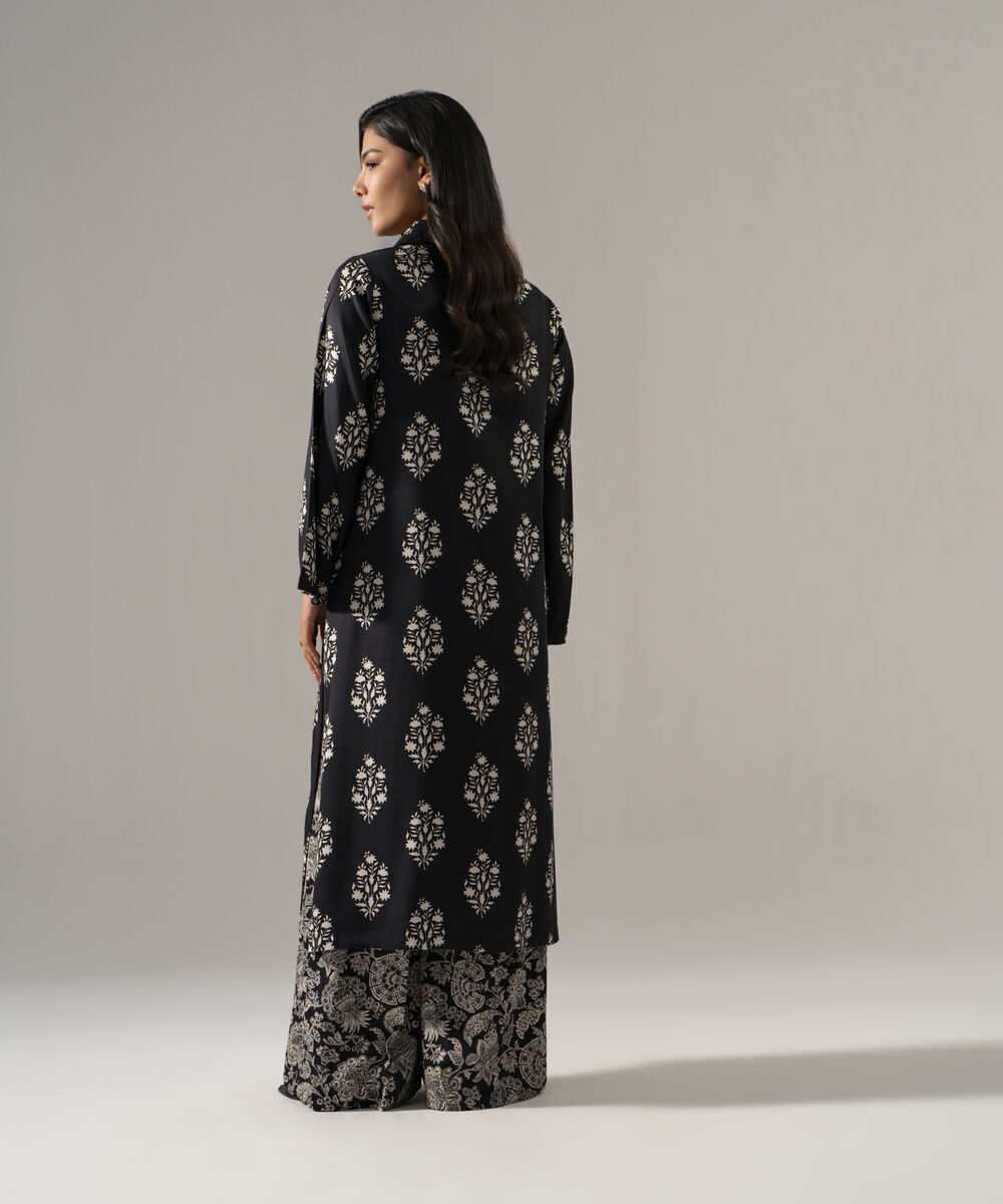 Women's RTW Bedford Printed Black 2 Piece Suit