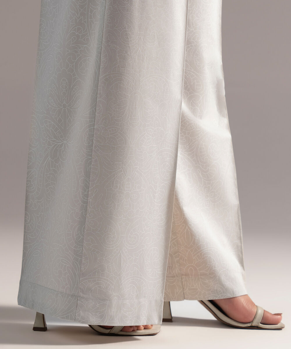 Women's RTW Cambric Printed Grey Culottes