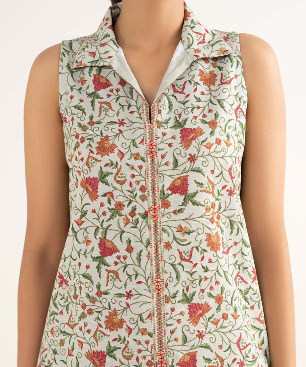 Women's Unstitched Light Khaddar Printed Multi 2 Piece Suit