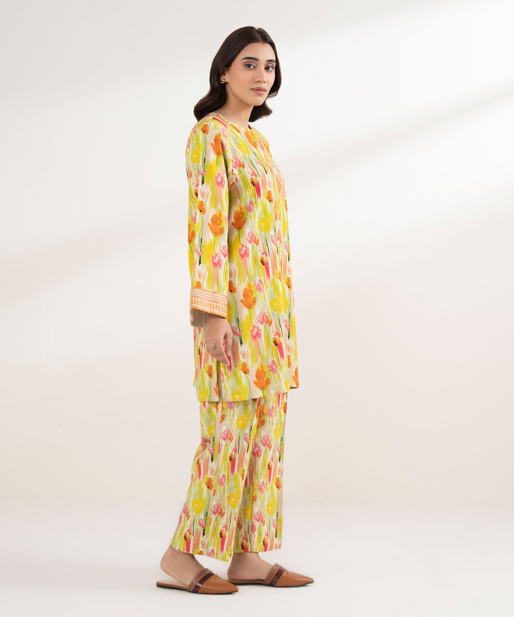 Women's RTW Textured Viscose Embroidered Multi Shirt