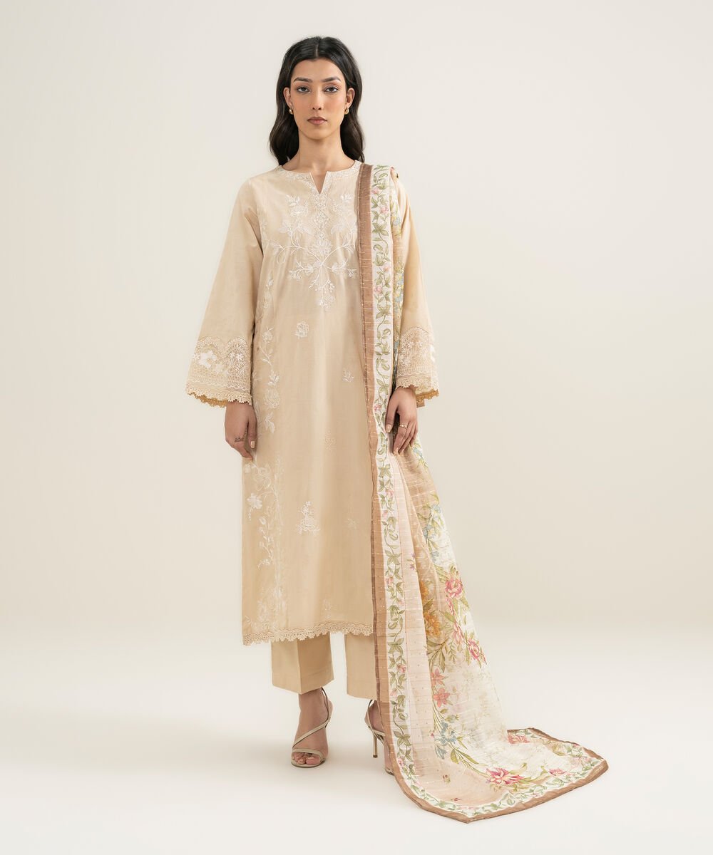 Tussar Silk Manaar Printed Dupatta